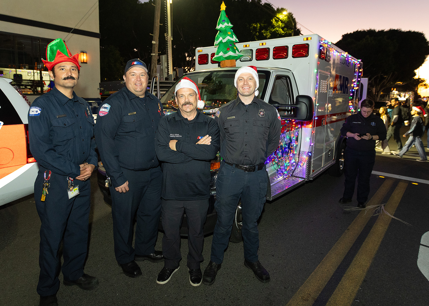 Members of the AMR ambulance team (Jon Clark)