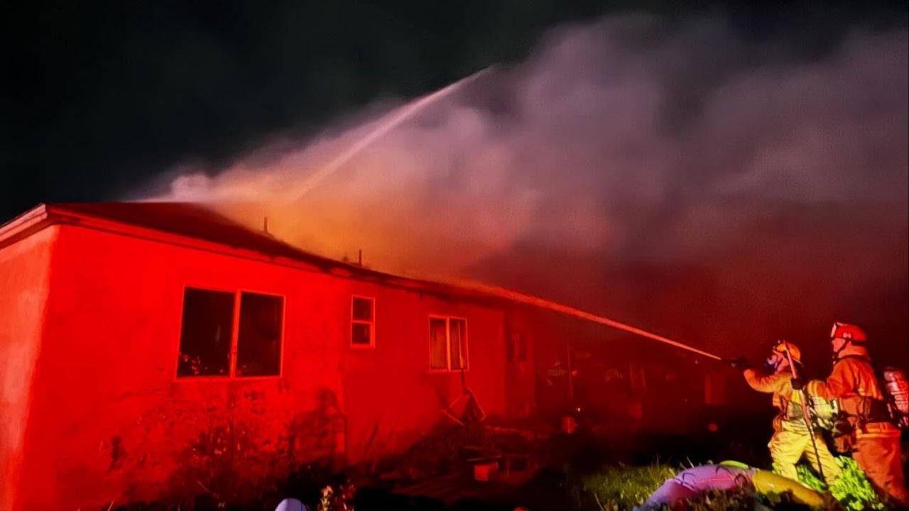 Firefighters in Fresno County responded late Sunday, Dec. 21, 2025, to an abandoned house fire in Reedley, with no injuries reported and the cause under investigation. (CalFire)