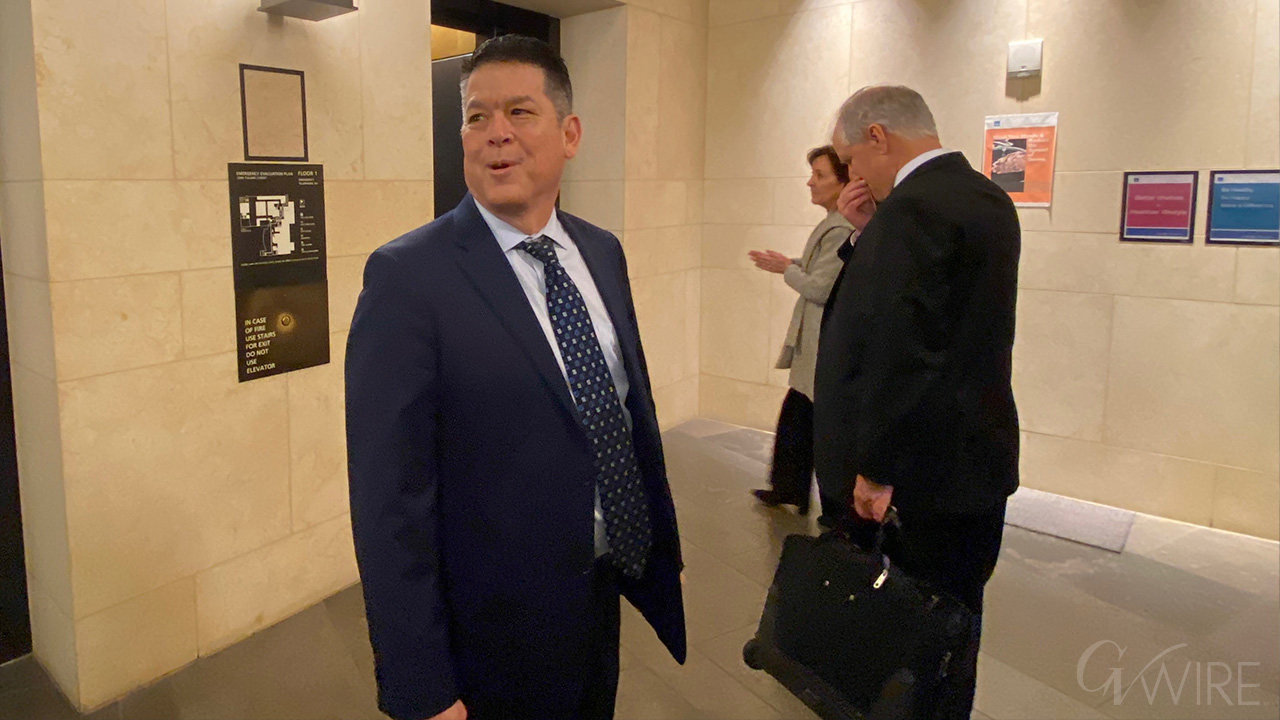 Former Congressman, TJ Cox enters the federal courthouse ahead of sentencing hearing