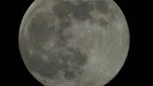 A close-up of a supermoon seen from La Mesa on Nov. 4, 2025.