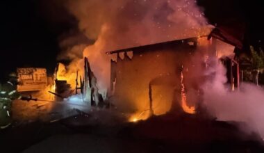 Fresno County firefighters contained a house fire early Tuesday, Dec. 30, 2025, in north Reedley after heavy fire in a detached garage spread to the home, with no injuries reported and the cause under investigation. (CalFire)