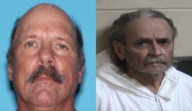 Fresno police said Mark Tarasevic (left), 64, was fatally shot during a neighbor disturbance Tuesday evening, and neighbor John Gentry, 74, was arrested and booked on suspicion of murder. (Fresno PD)