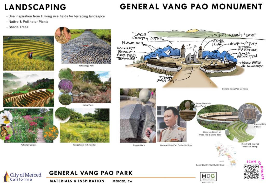 Rendering of the General Vang Pao Park to be built in Merced, California