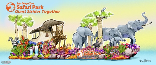 San Diego Zoo Wildlife Alliance's entry into the 137th Rose Parade. (San Diego Zoo Wildlife Alliance)