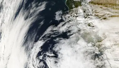 Satellite image of California on December 30, 2025. Credit: NOAA/GOES-19, Zoom Earth, The Watchers