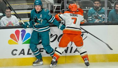Celebrini Avoids Injury Scare, Scores 3 Points; Askarov Carries Sharks Past Ducks