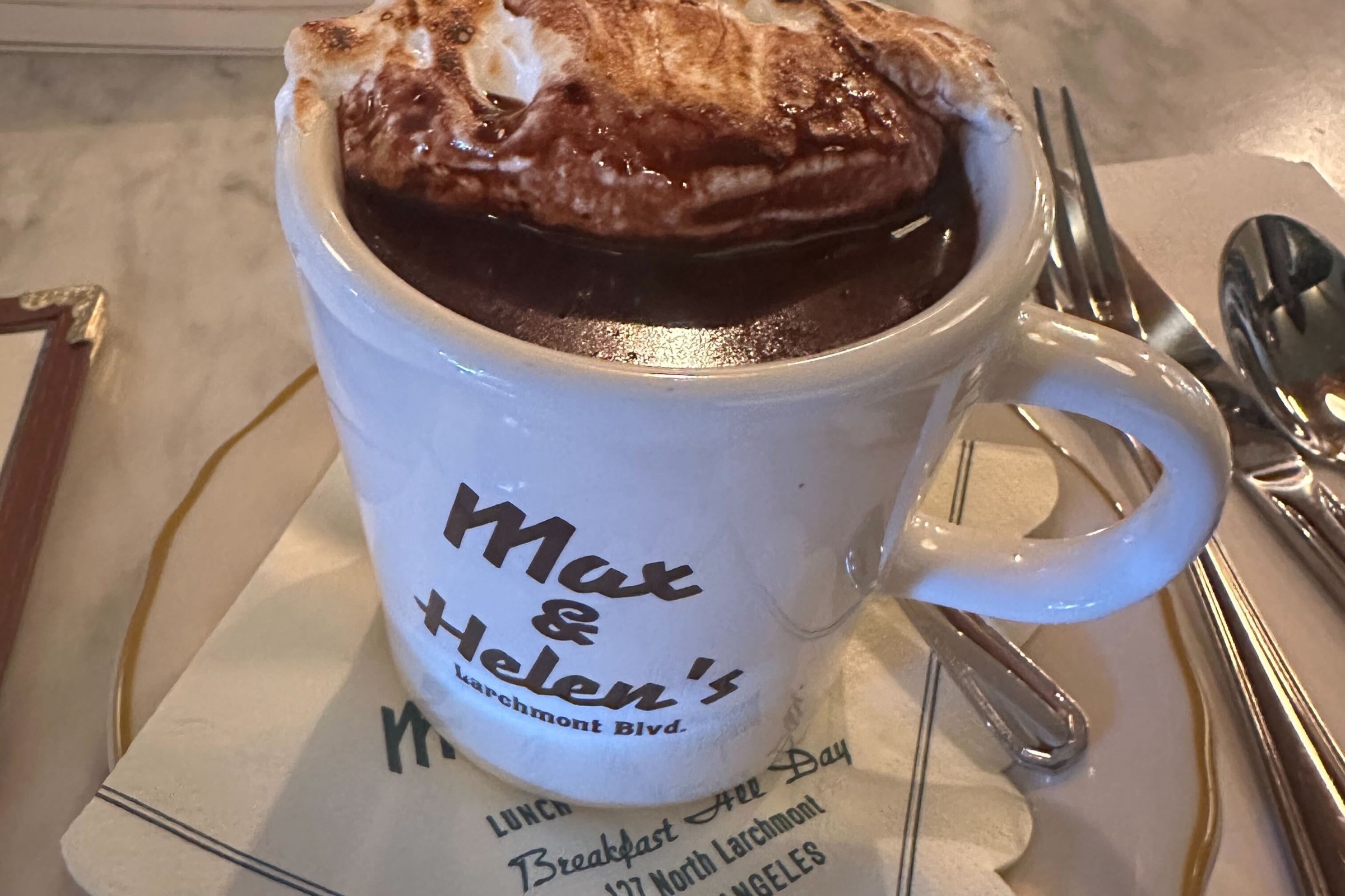 Hot cocoa at Max & Helen’s.