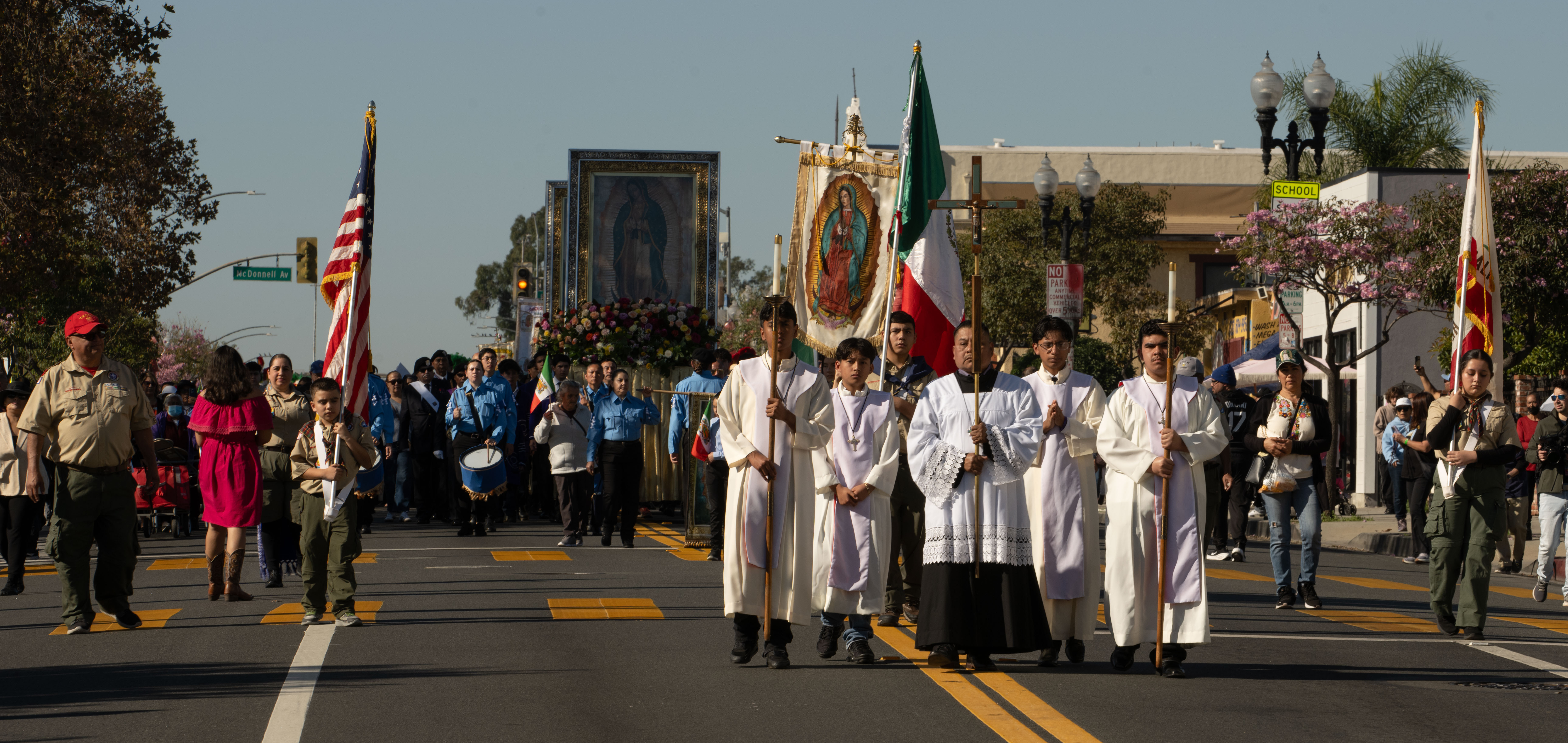 Participants in the 94th annual East Los Angeles Guadalupe Procession...