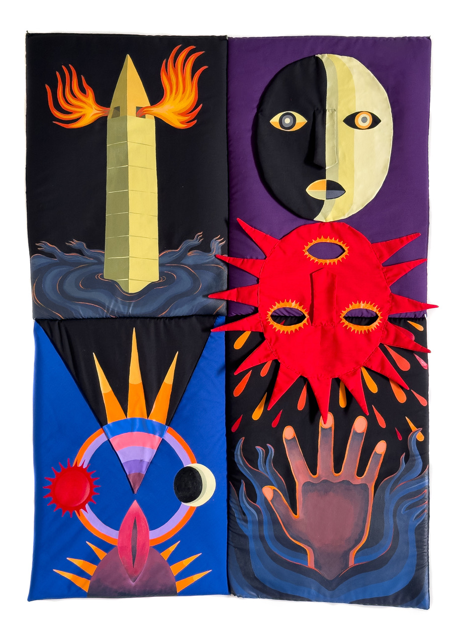 Tadeo Muleiro’s “Eclipse,” 120 x 88 cm, painting on fabric...
