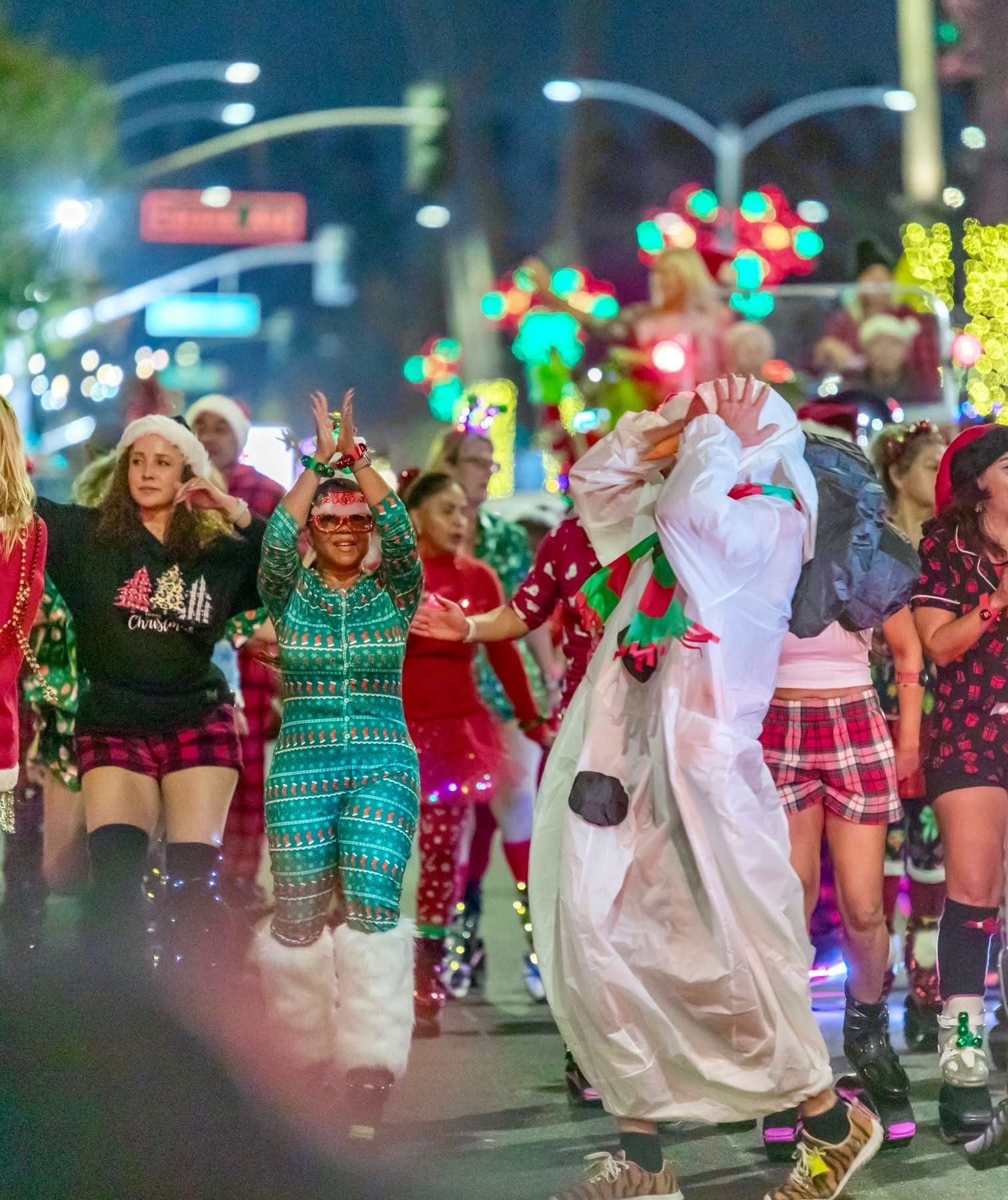 Fitness group Jennergy Jump performs at the 41st Belmont Shore...