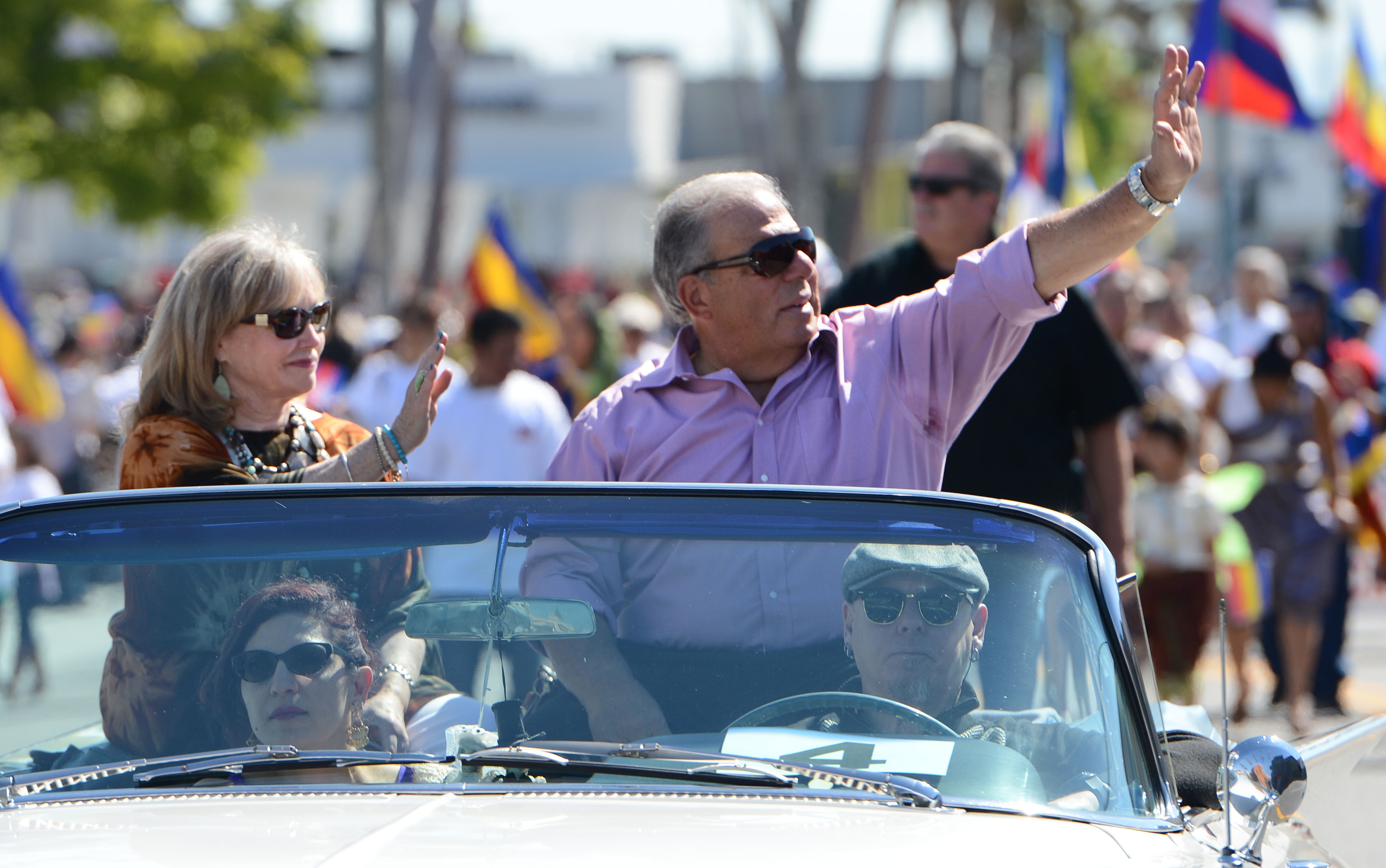 Long Beach Mayor Bob Foster and his wife Nancy Foster,...