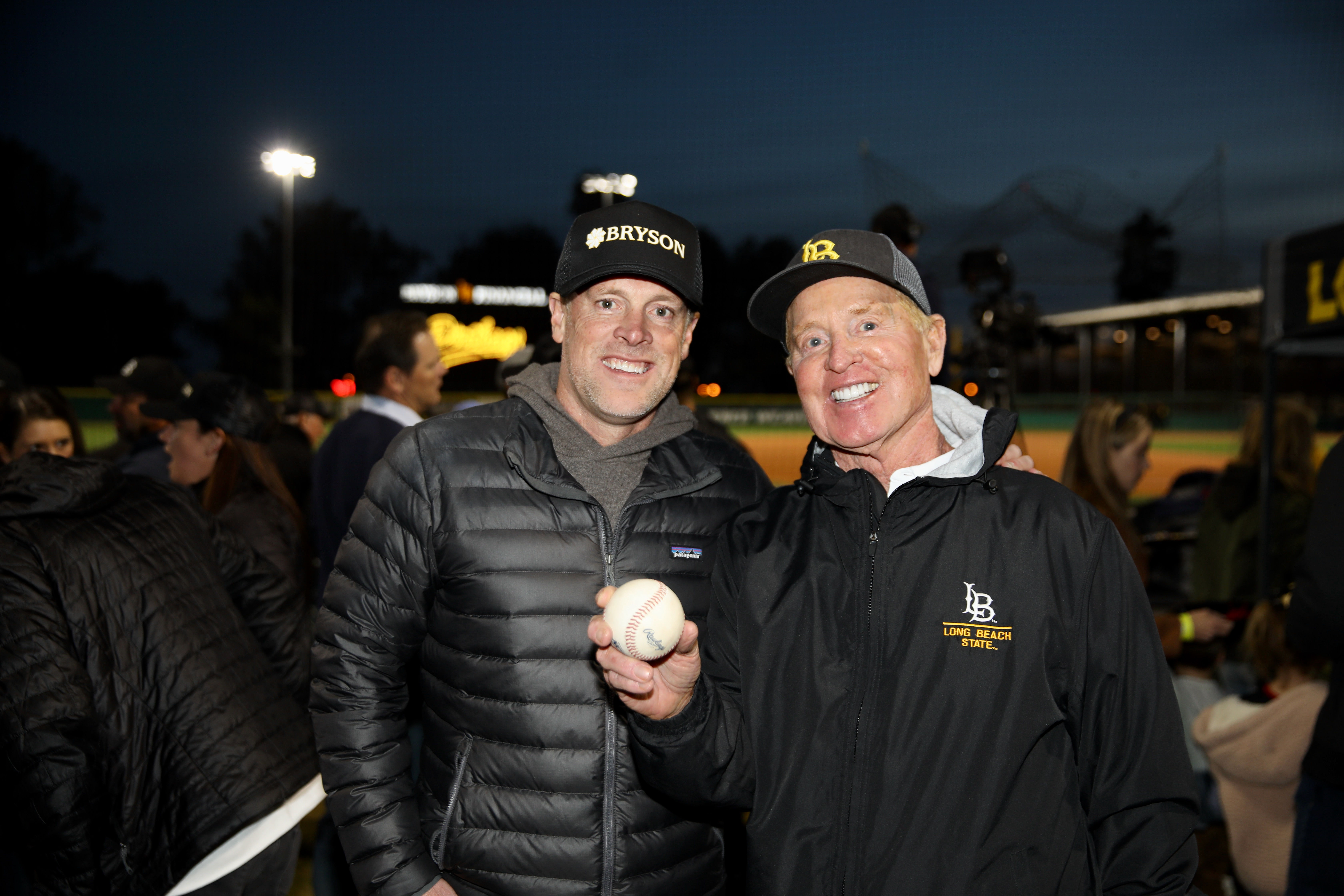 Rick Bryson, right, and his son, Trent, take part in...