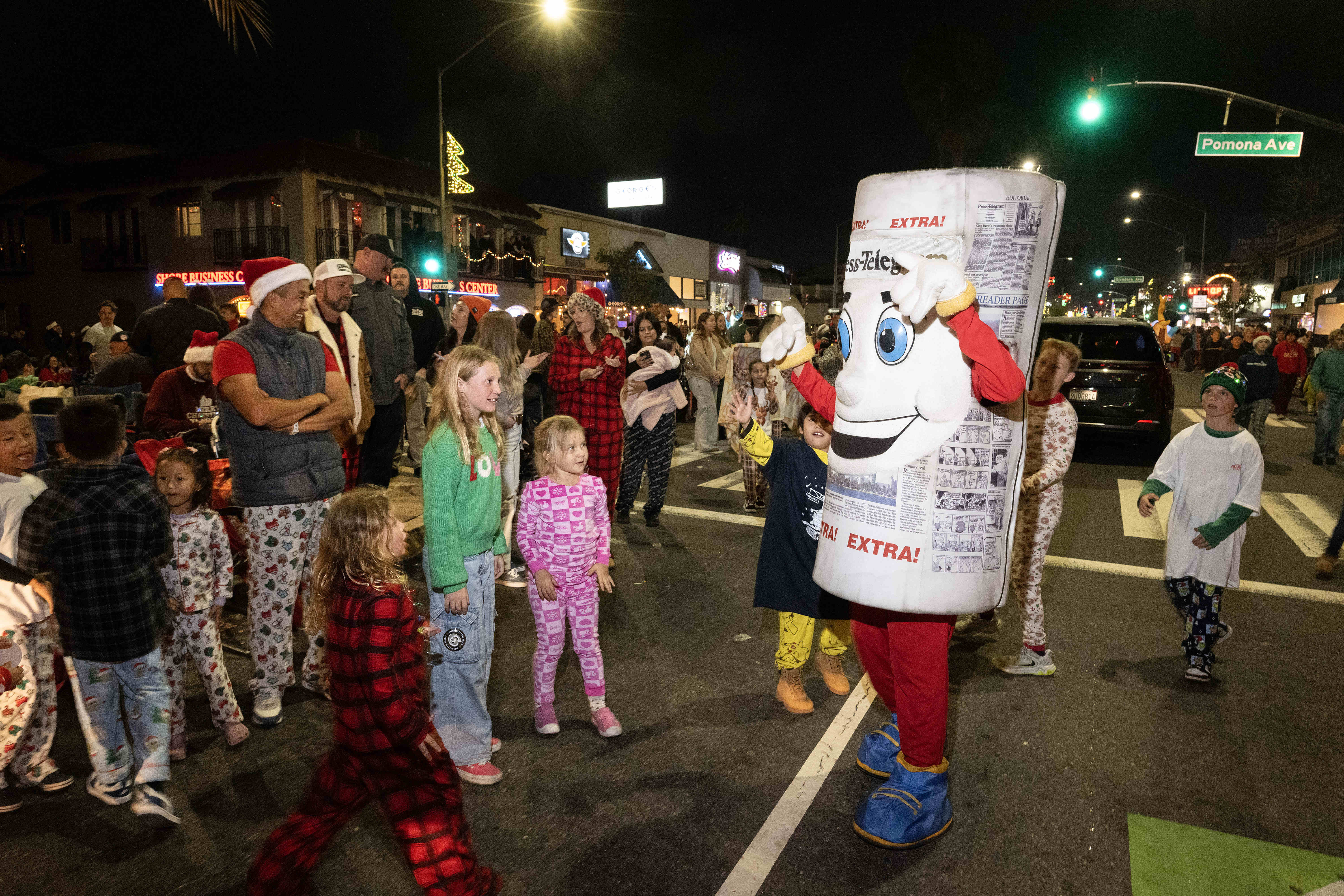 The Long Beach Press-Telegramâs Petey dances during the 41st Belmont...