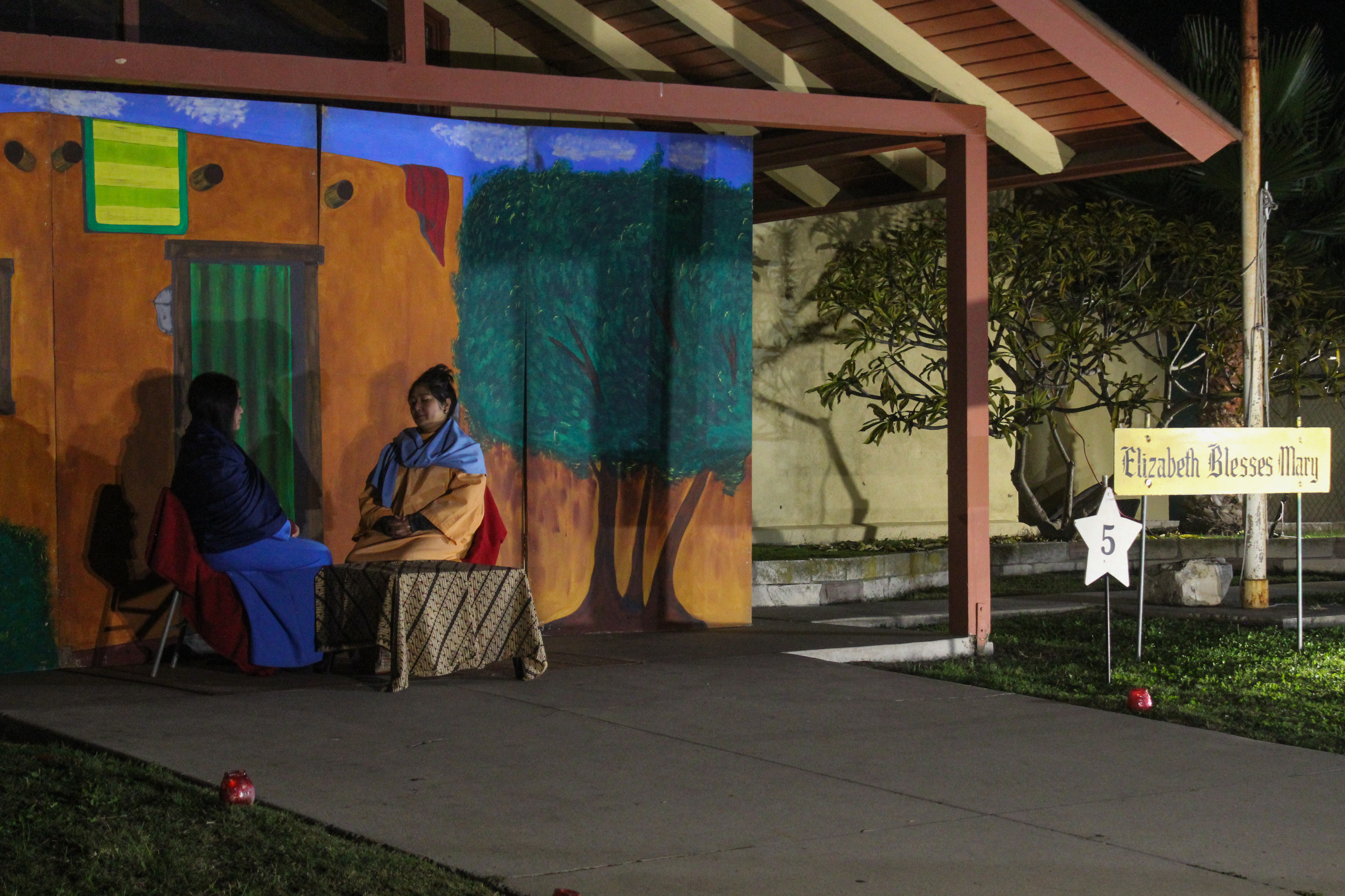 Elizabeth blesses Mary in one of the scenes brought to...