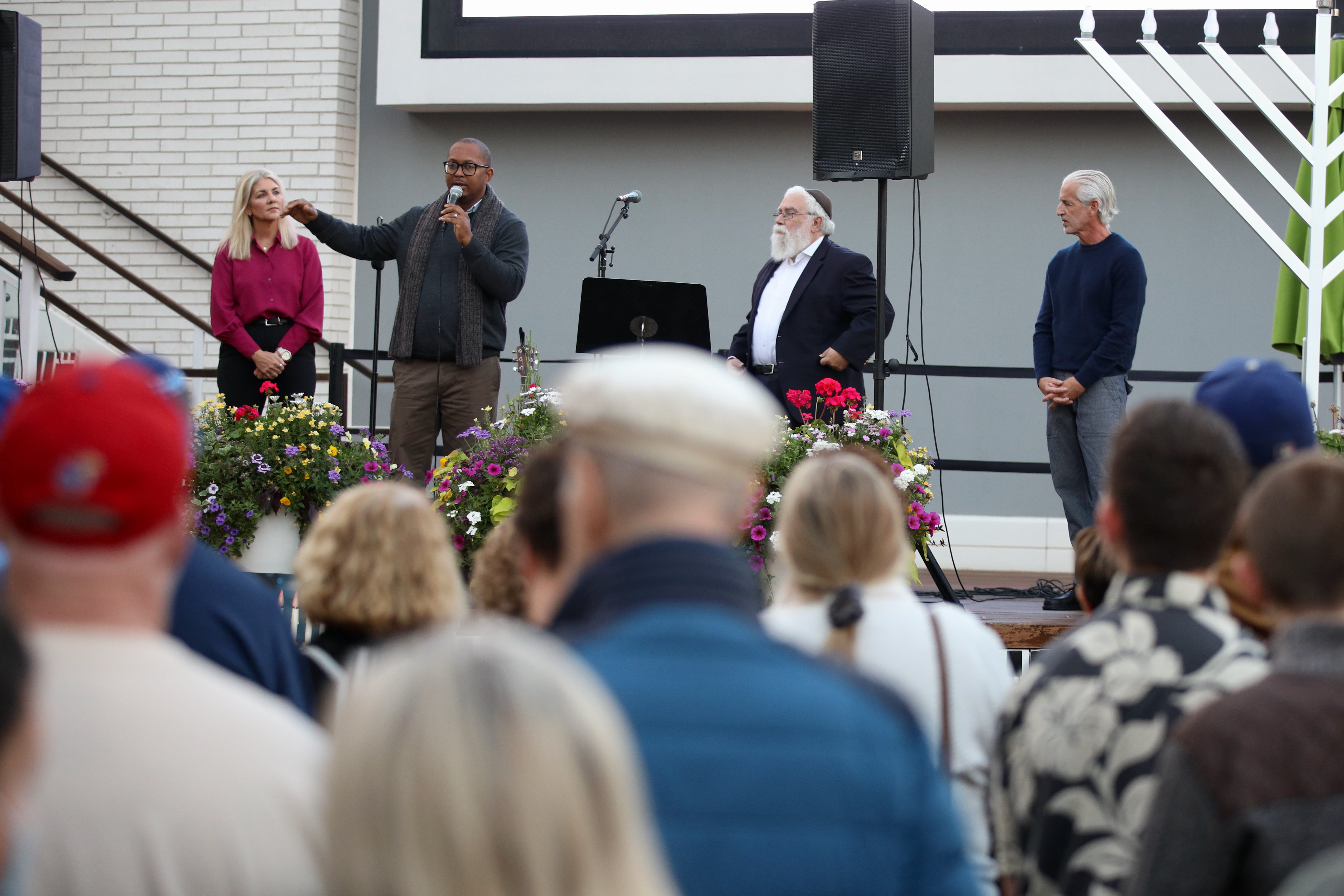 Mayor Rex Richardson wishes celebrants a happy Hanukkah on Sunday,...