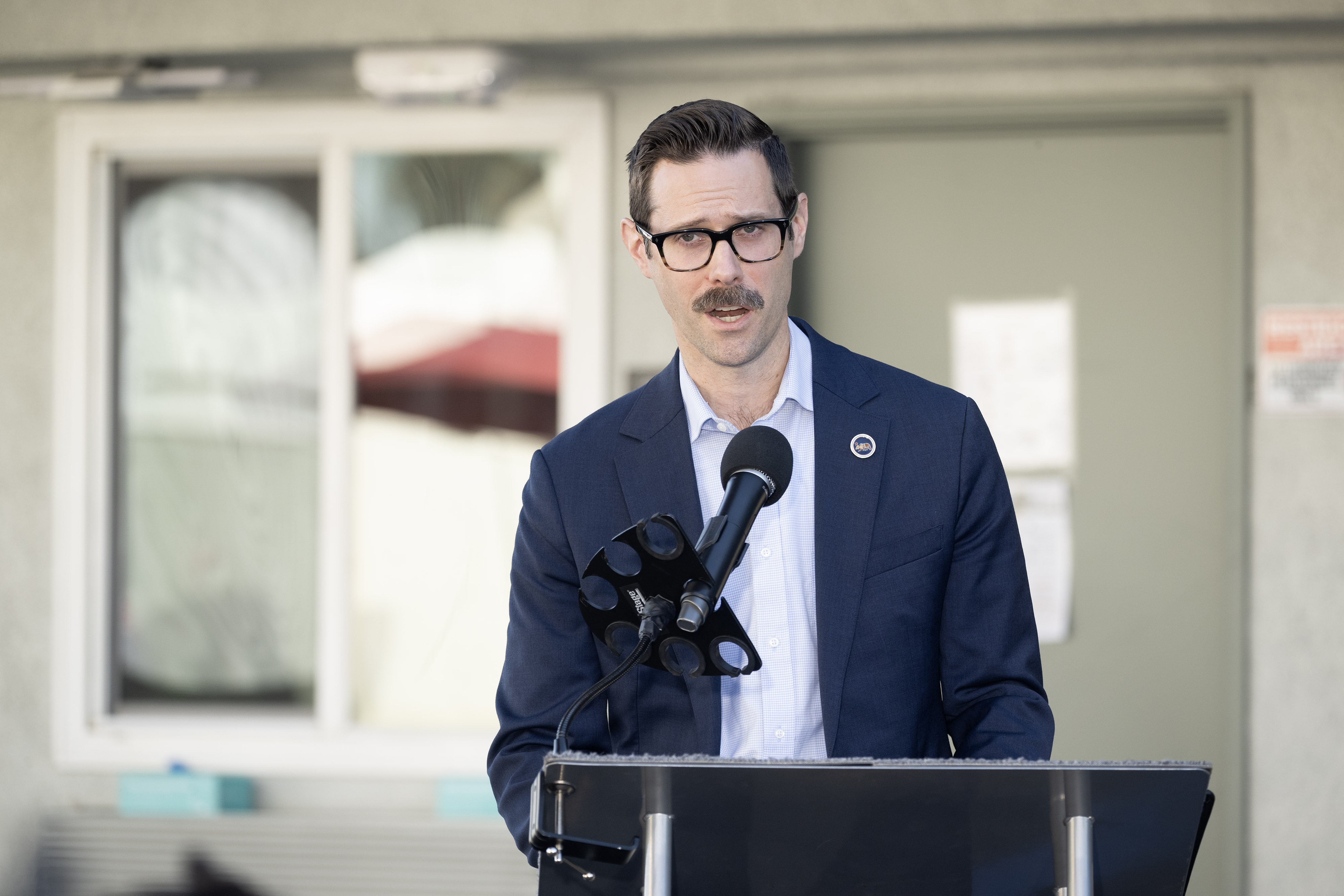 Undersecretary of the California State Transportation Agency James Hacker speaks...