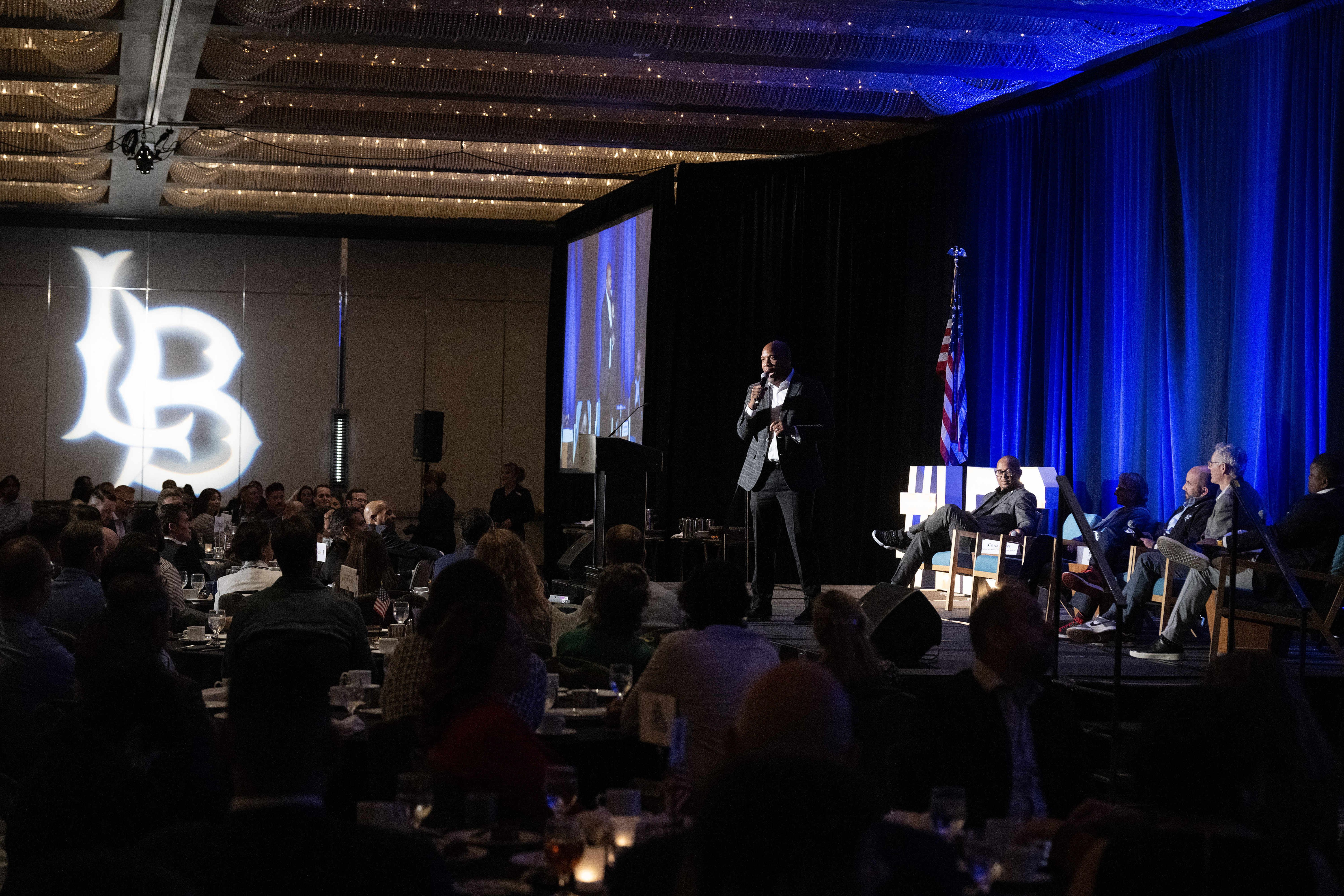 CSULB Menâs Basketball Head Coach Chris Acker participates in a...