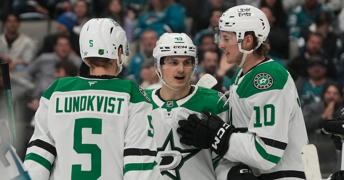 Wyatt Johnston scores two as Dallas Stars beat San Jose Sharks