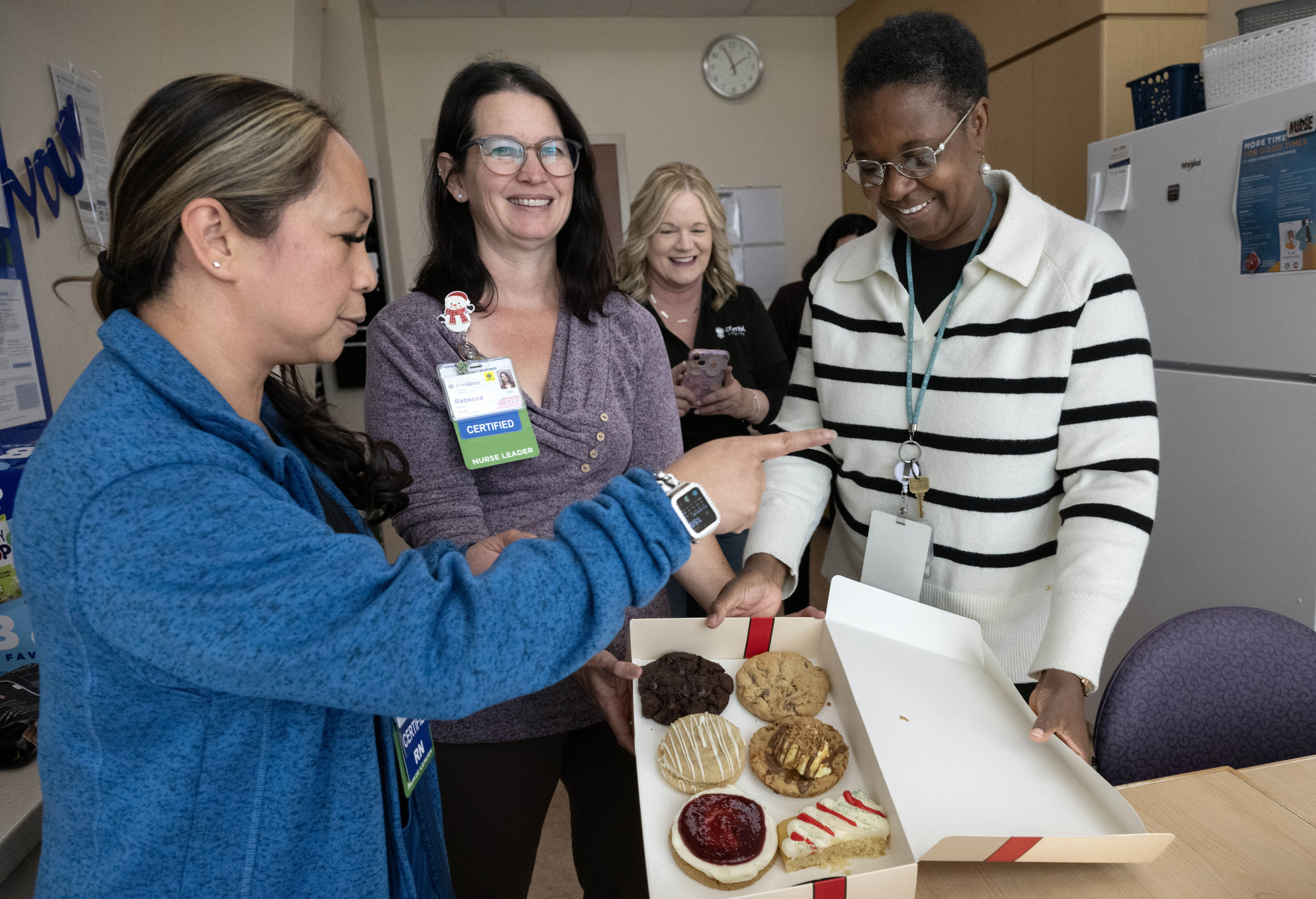 Providence St. Jude Medical Center staff from left: labor and...