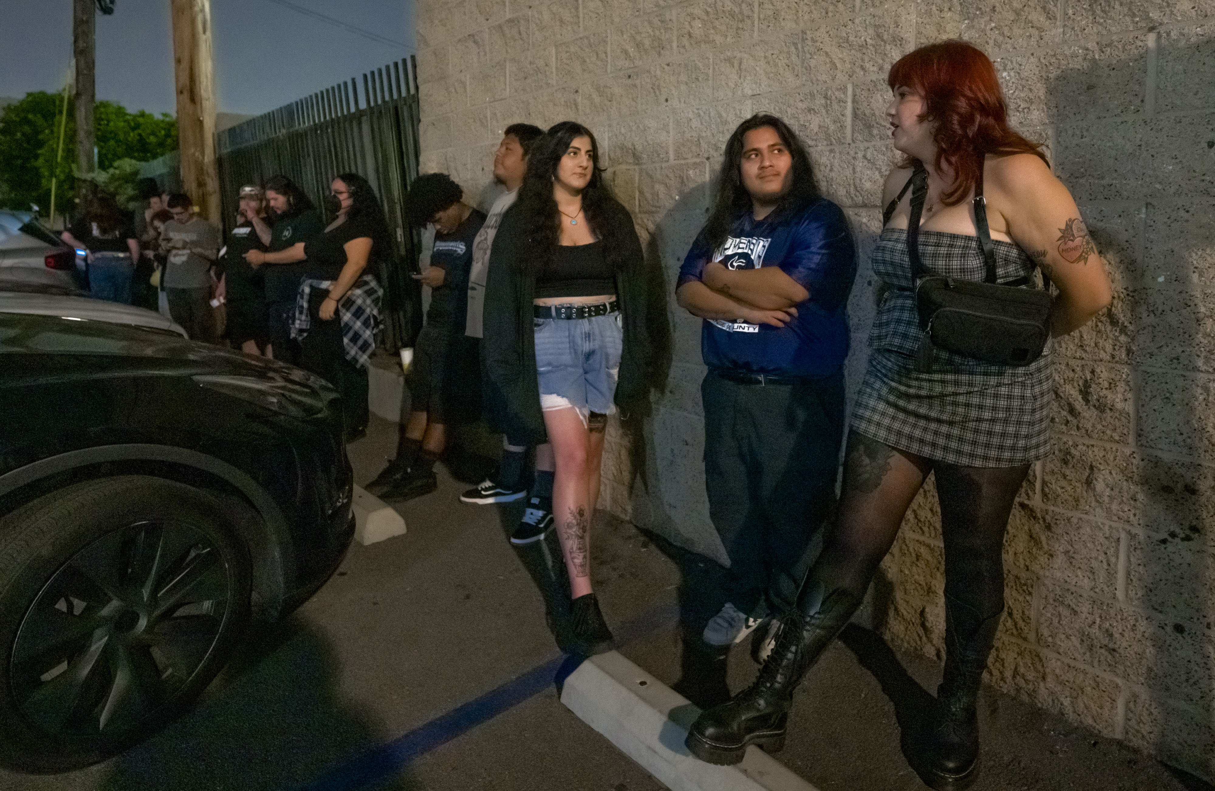 Rochelle Ulloa, right, of Anaheim, is joined by Jerry Jimenez...