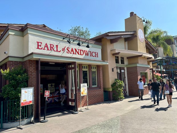The temporary Earl of Sandwich location in Downtown Disney will close to make way for construction of a new Porto's Bakery and Cafe. (Brady MacDonald/SCNG/Orange County Register)