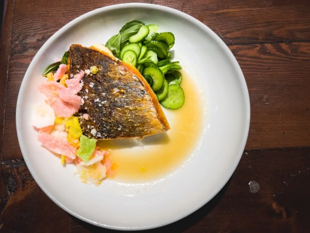 Fourteen-day, dry-aged white sea bass at Detention in Santa Ana (Photo by Brad A. Johnson, Orange County Register/SCNG)