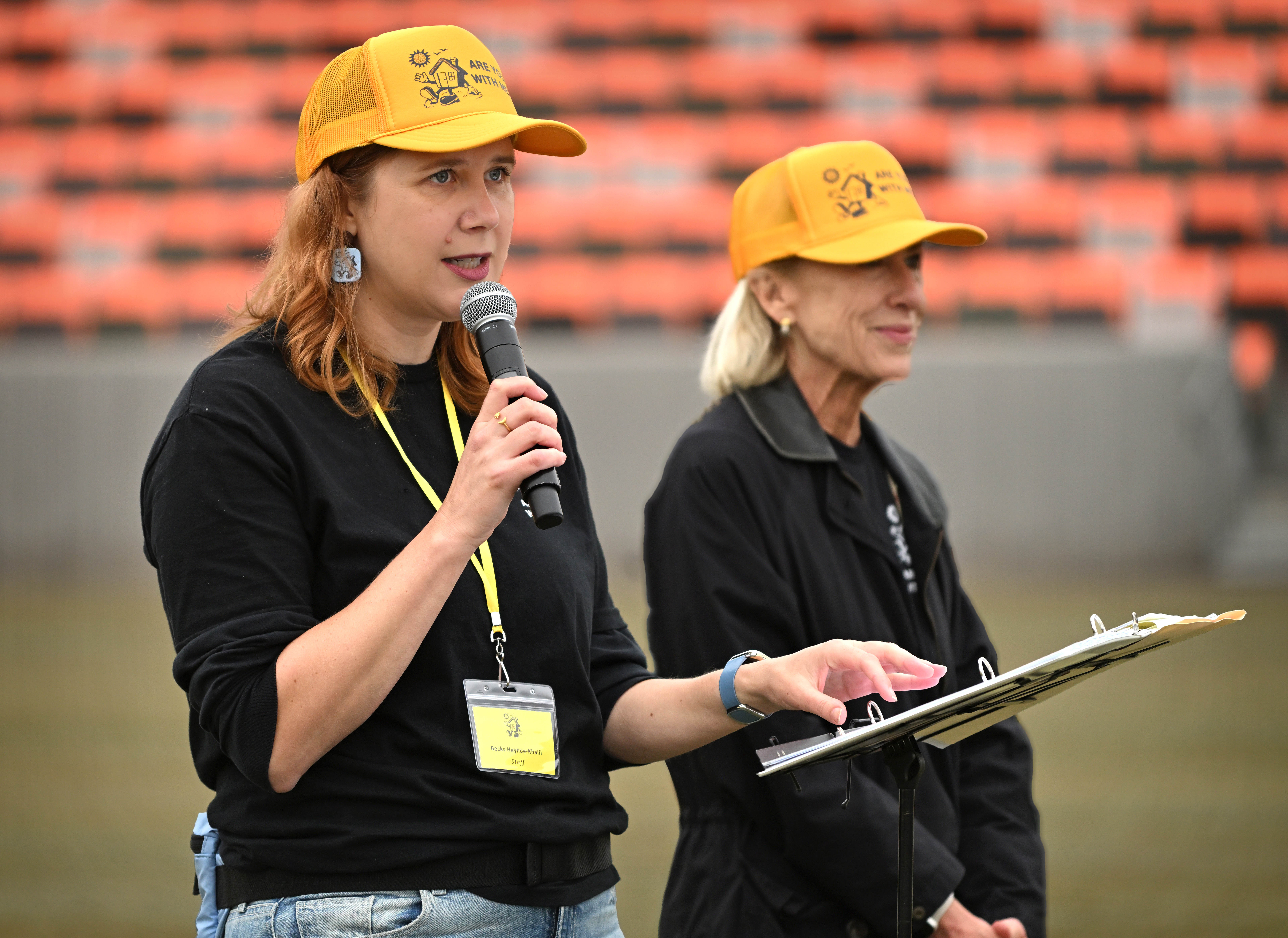 Becks Heyhoe-Khalil, Executive Director of United to End Homelessness, gives...