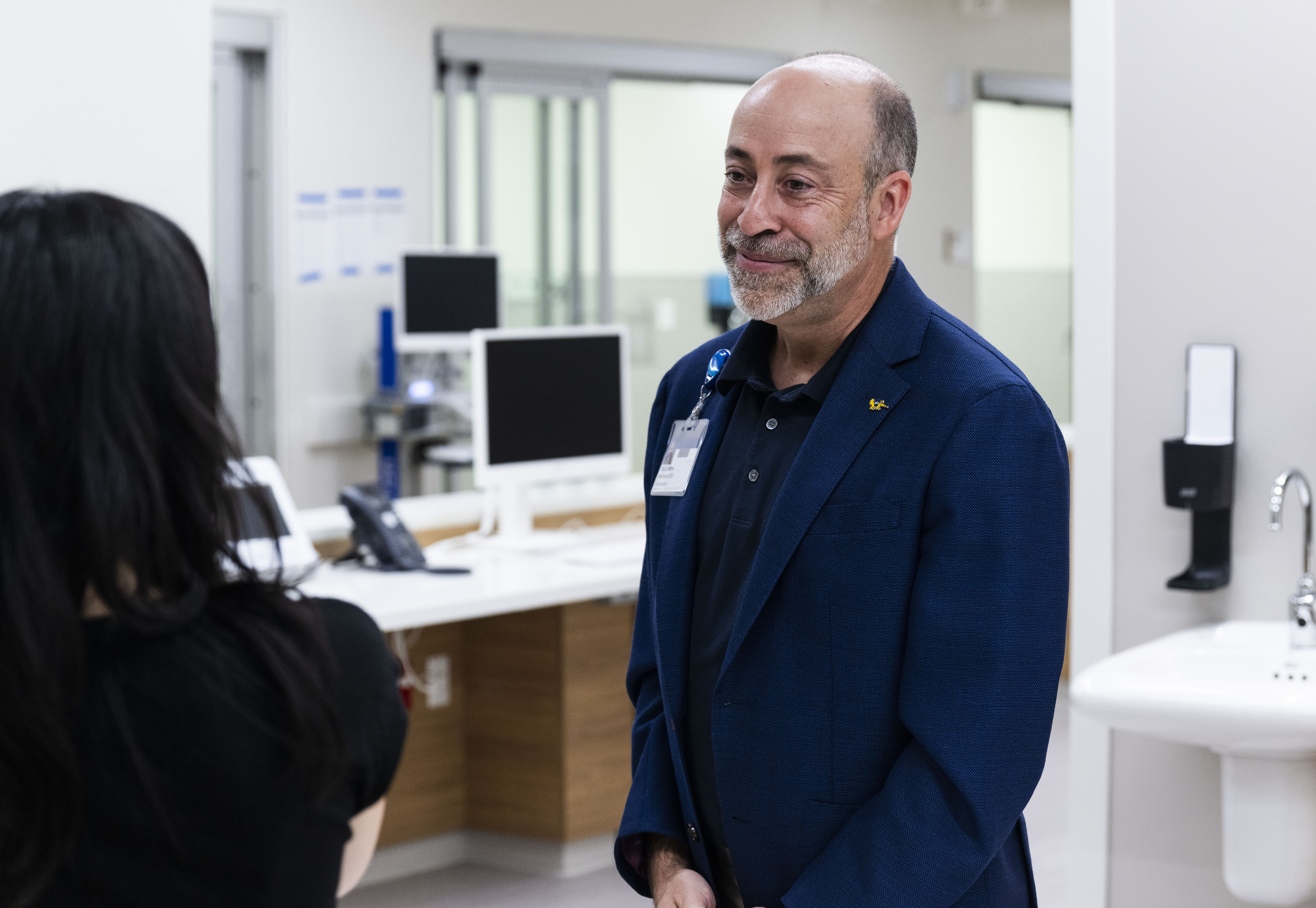 Chad Lefteris, president and CEO of UCI Health, accepted the...