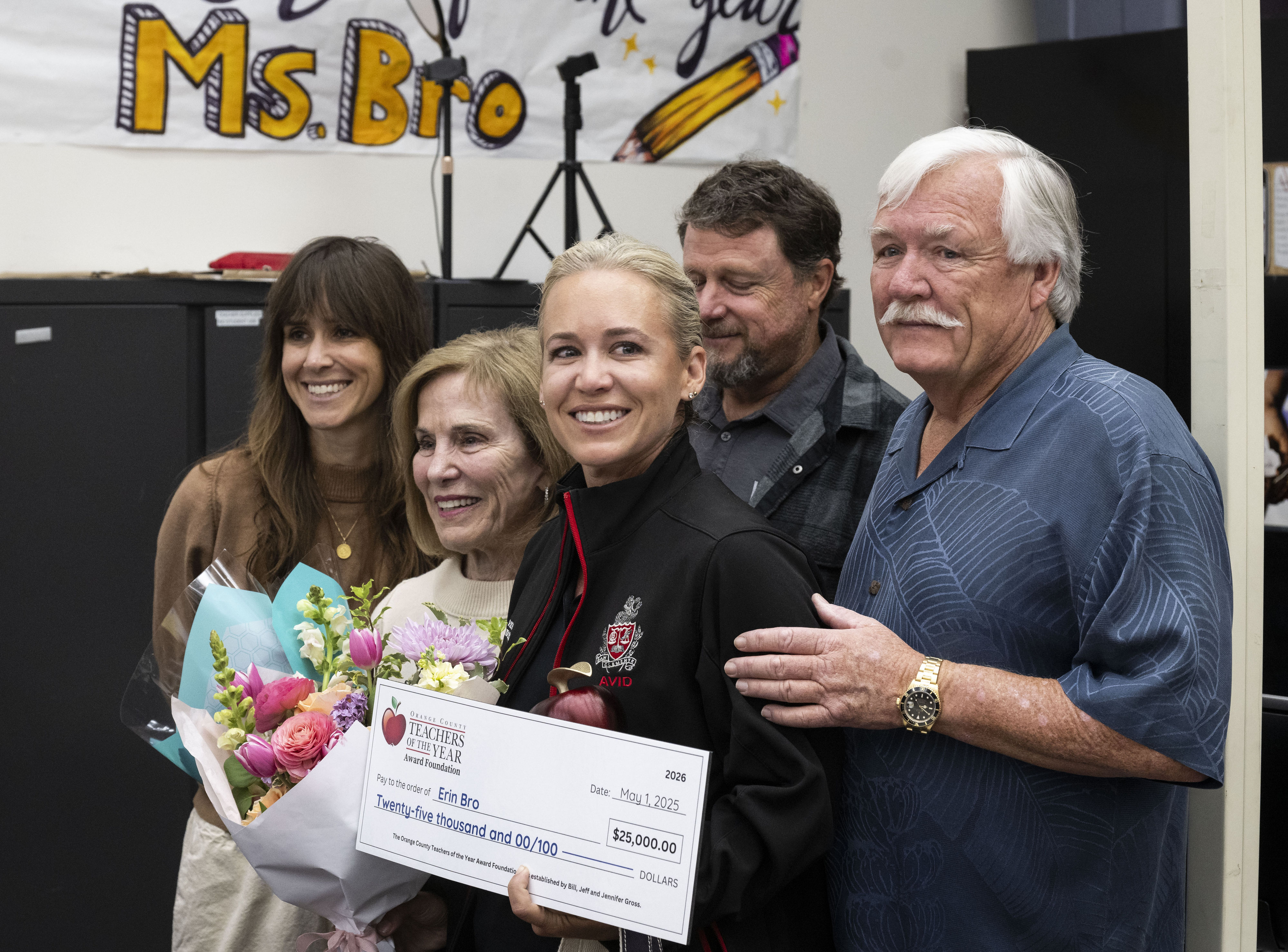 Erin Bro, center, who has been part of San Clementeâs...