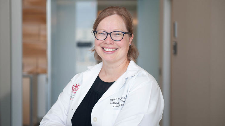 Dr. Sigrid Burruss, a trauma surgeon at UCI Medical Center...