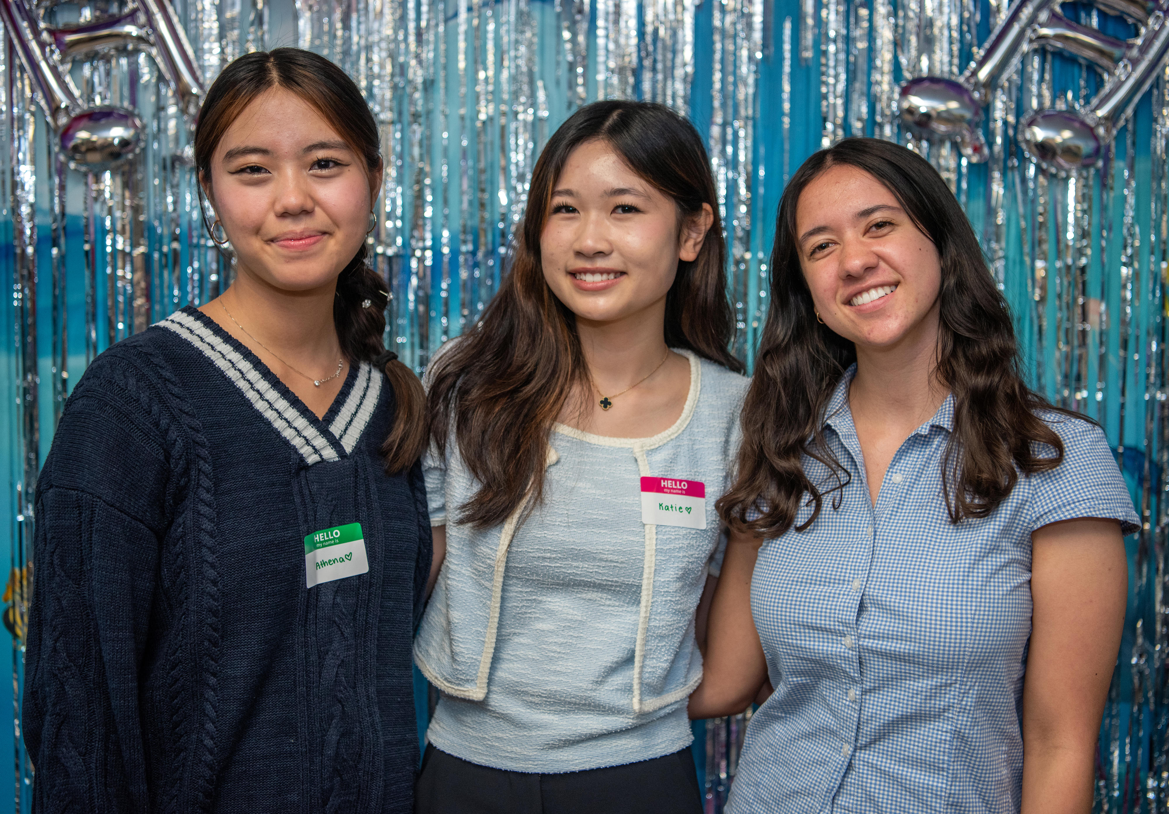 Athena Yang, Katie Tran and Adriana Anesi, three students from...