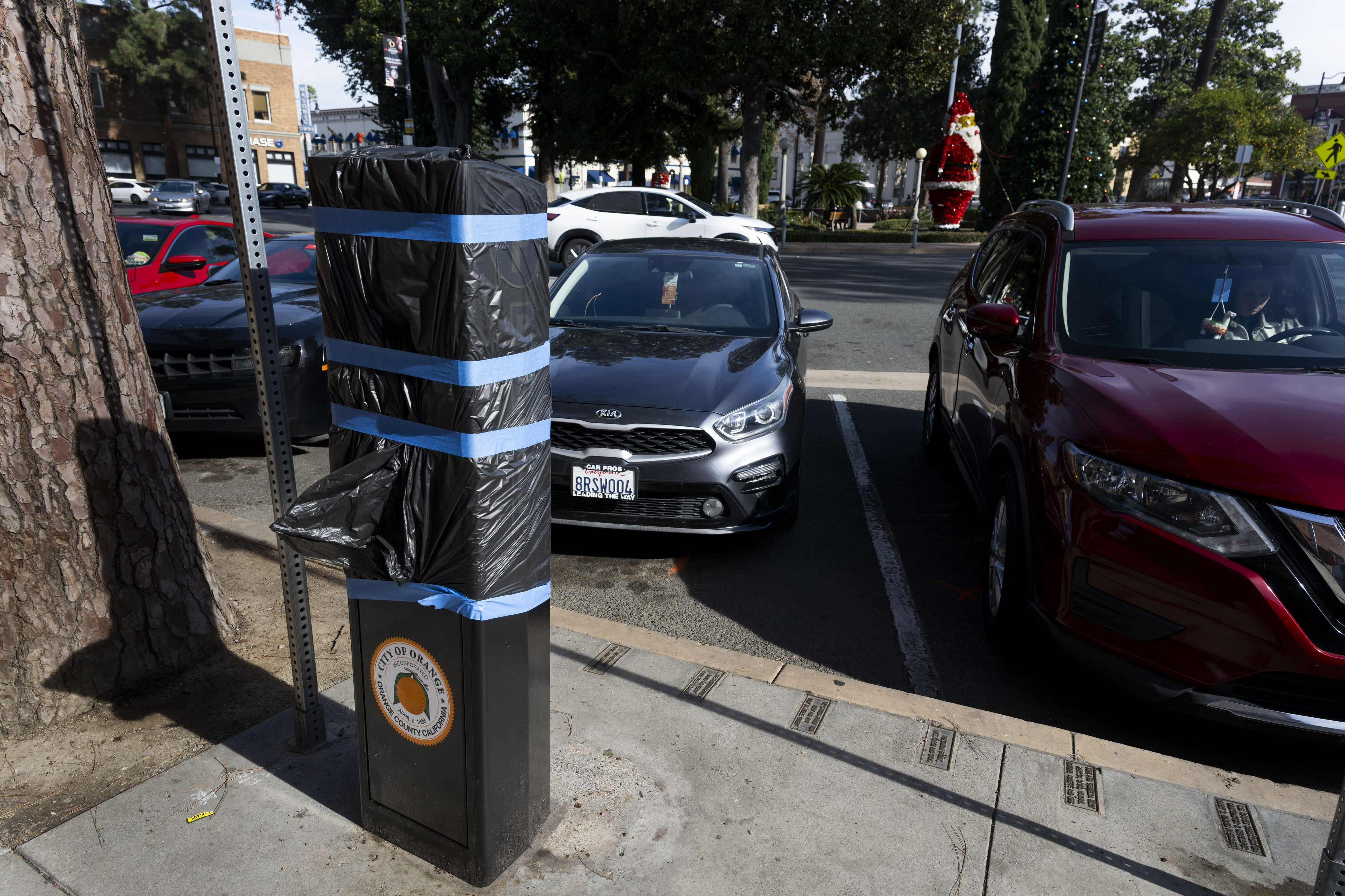Parking kiosks have been installed around the Old Town area...