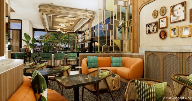 Concept art of the Porto's Bakery lounge coming to Downtown Disney. (Courtesy of Disney)