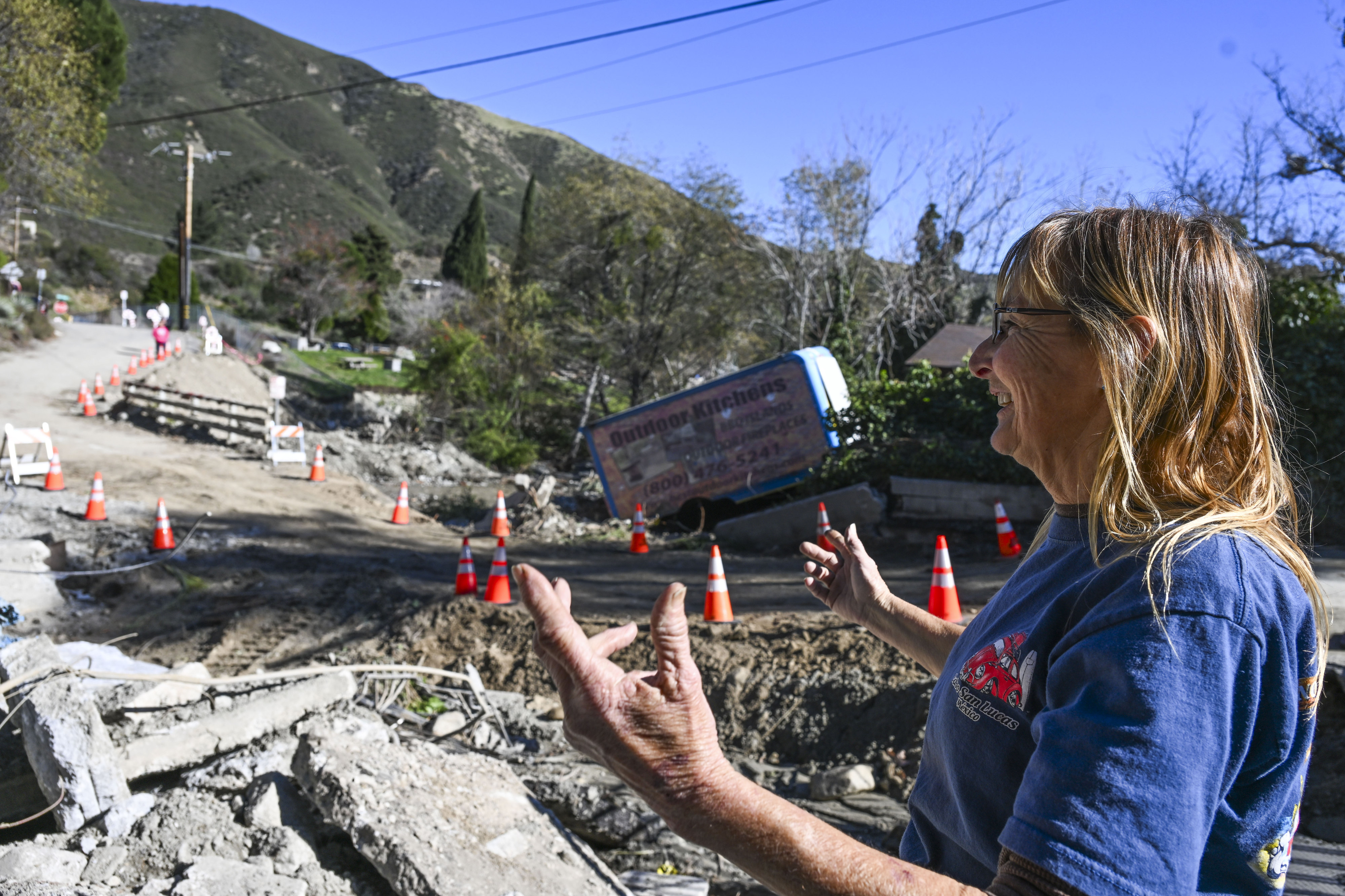 Angie Smith, the property manager of a home damaged by...