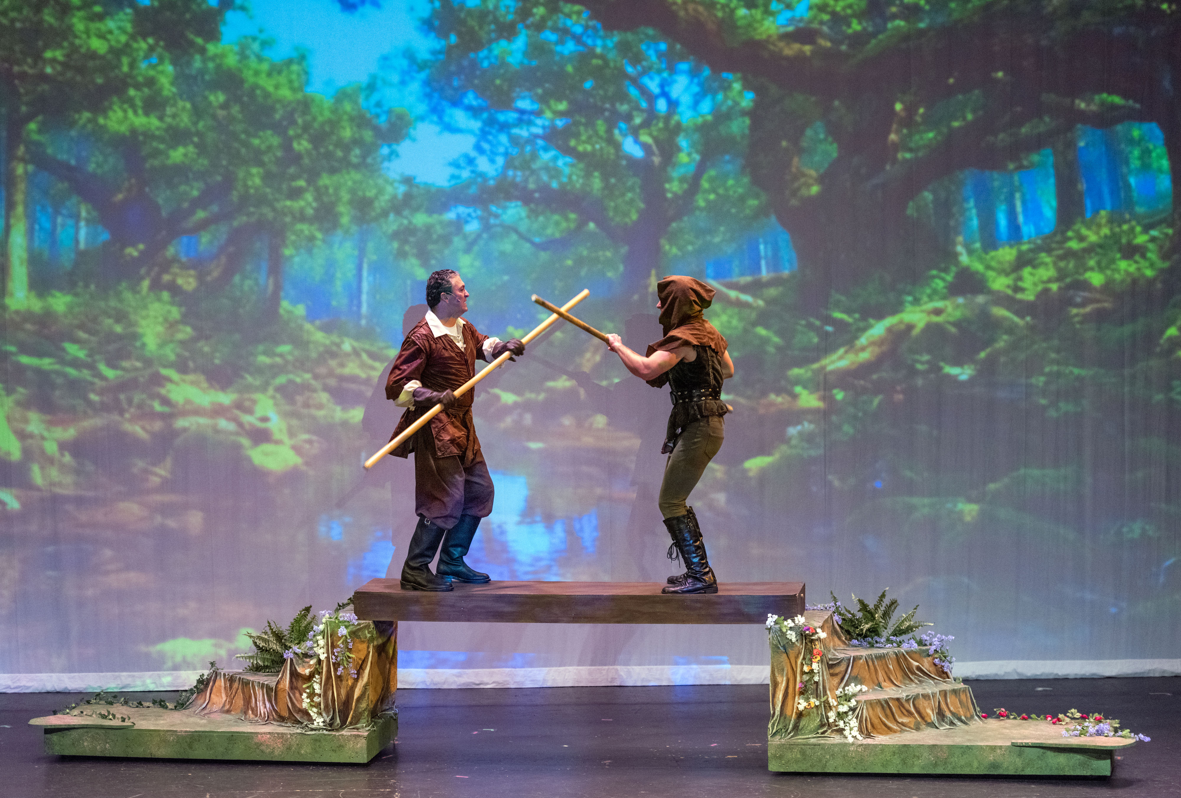 Brennan Eckberg, right, who plays Robin and Erik Duane, who...