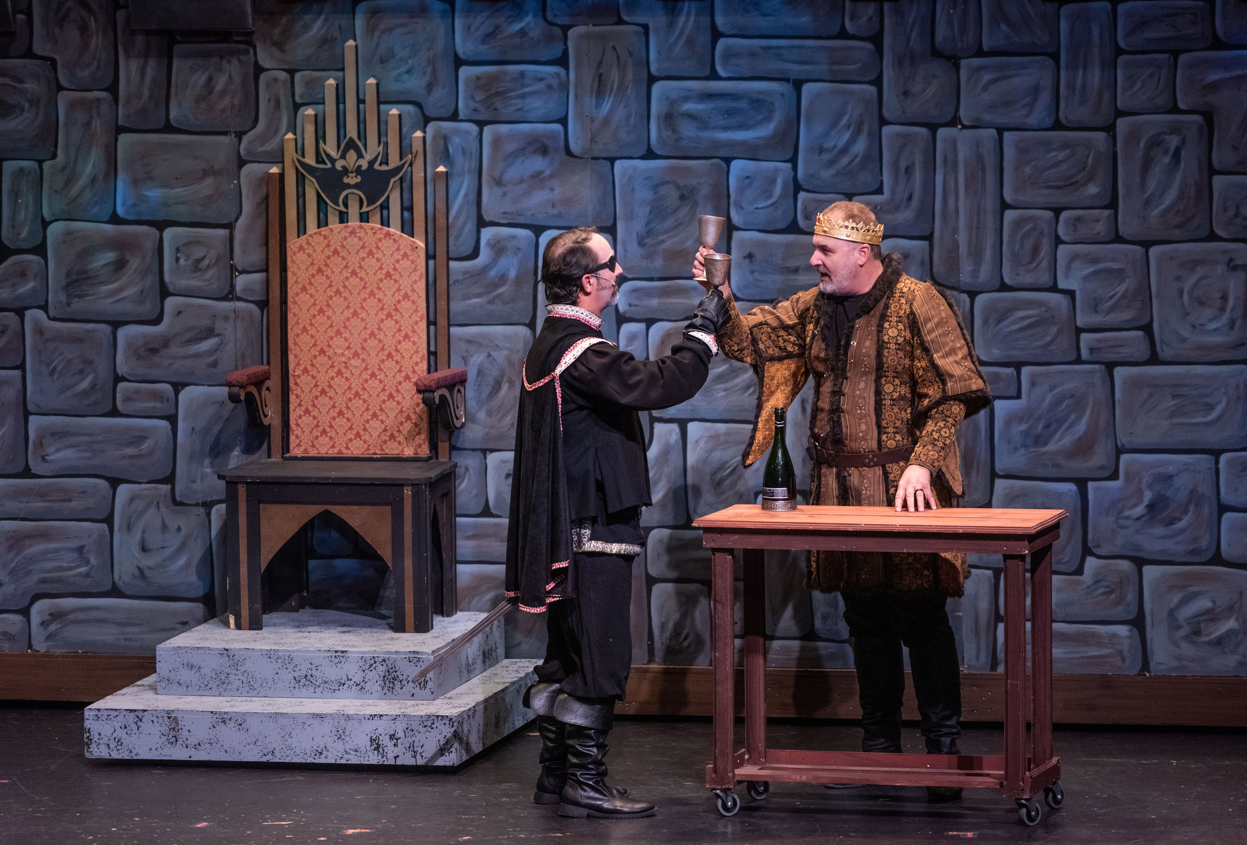 Edward Bangasser, left, who plays the Sheriff of Nottingham and...