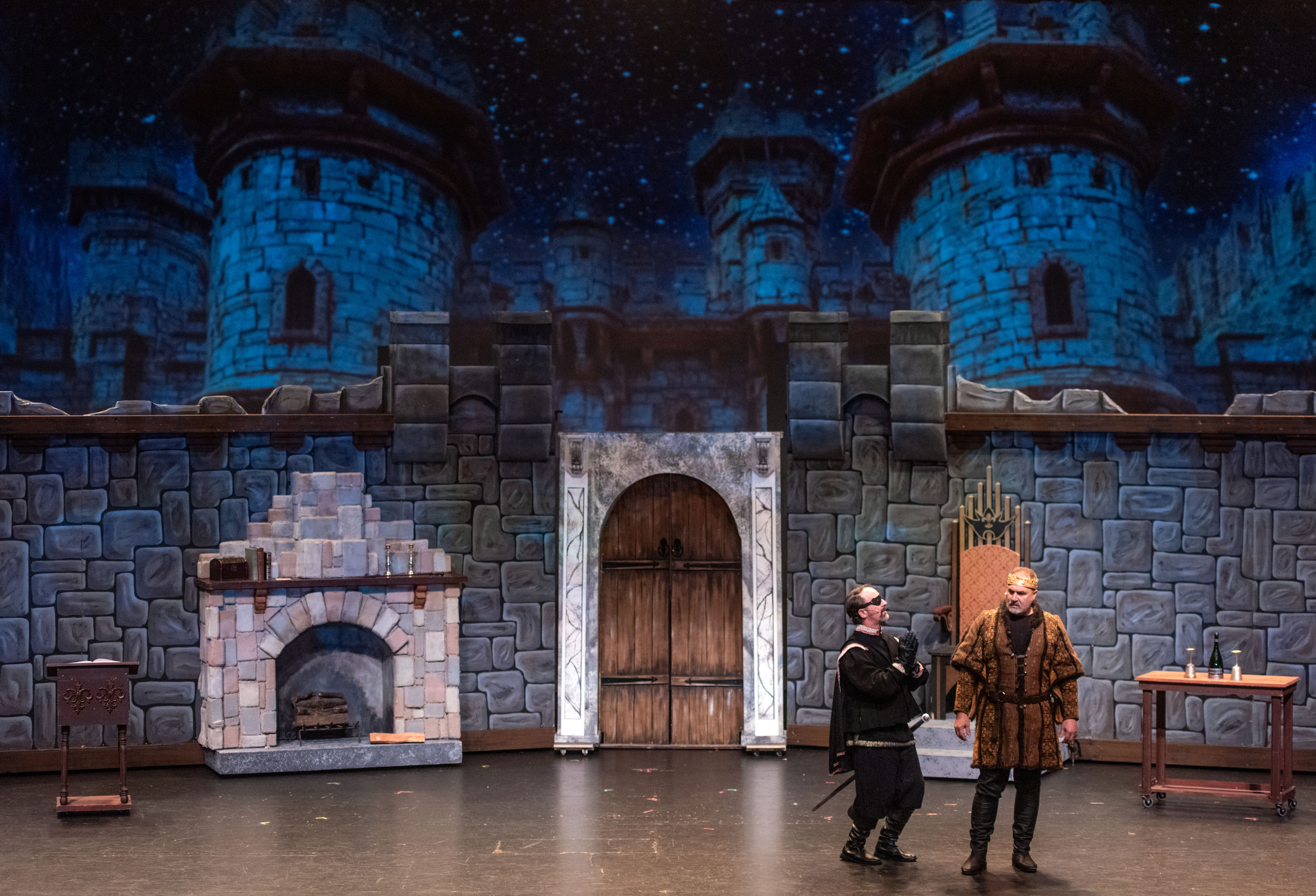 Edward Bangasser, left, who plays the Sheriff of Nottingham and...