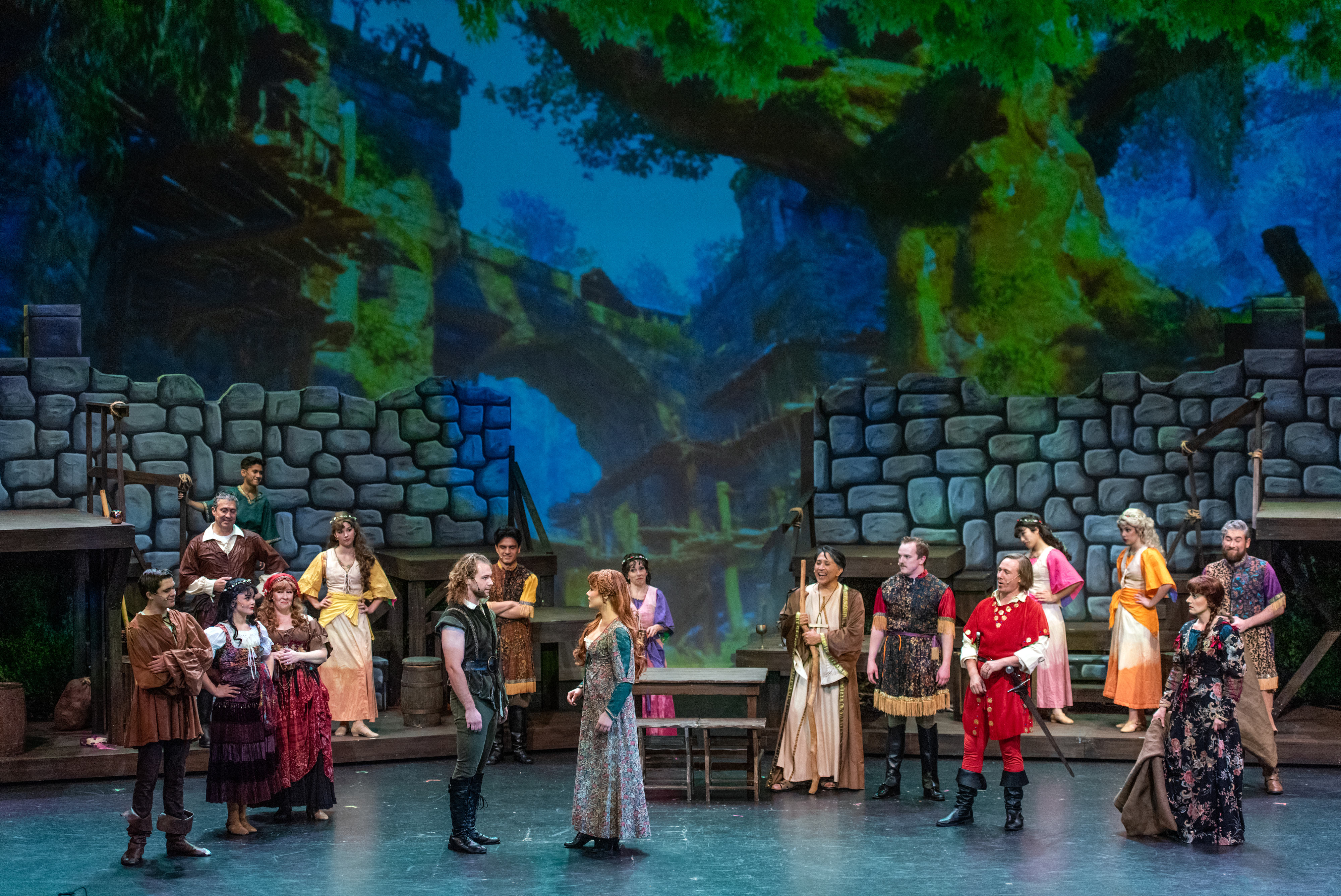 âRobin Hood and the White Arrowâ cast members perform on...