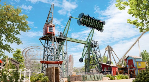 Concept art of the Storm Wave swing ride coming to Liseberg in Sweden. (Courtesy of Liseberg)