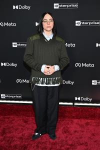 Billie Eilish at the “Avatar: Fire and Ash” World Premiere held at the Dolby Theatre on December 01, 2025 in Los Angeles, California.