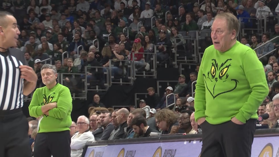 Tom Izzo and Greg Kampe Christmas sweaters 2024