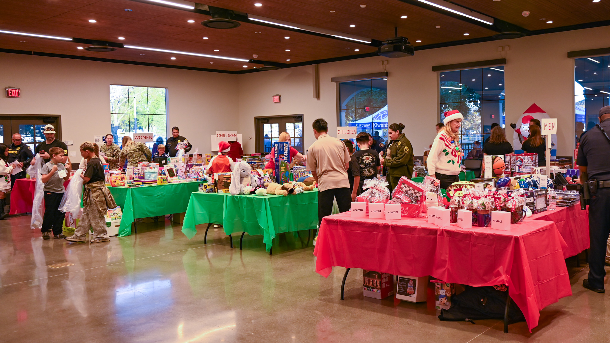 Students shopping with their heroes in the âstoreâ setup by...