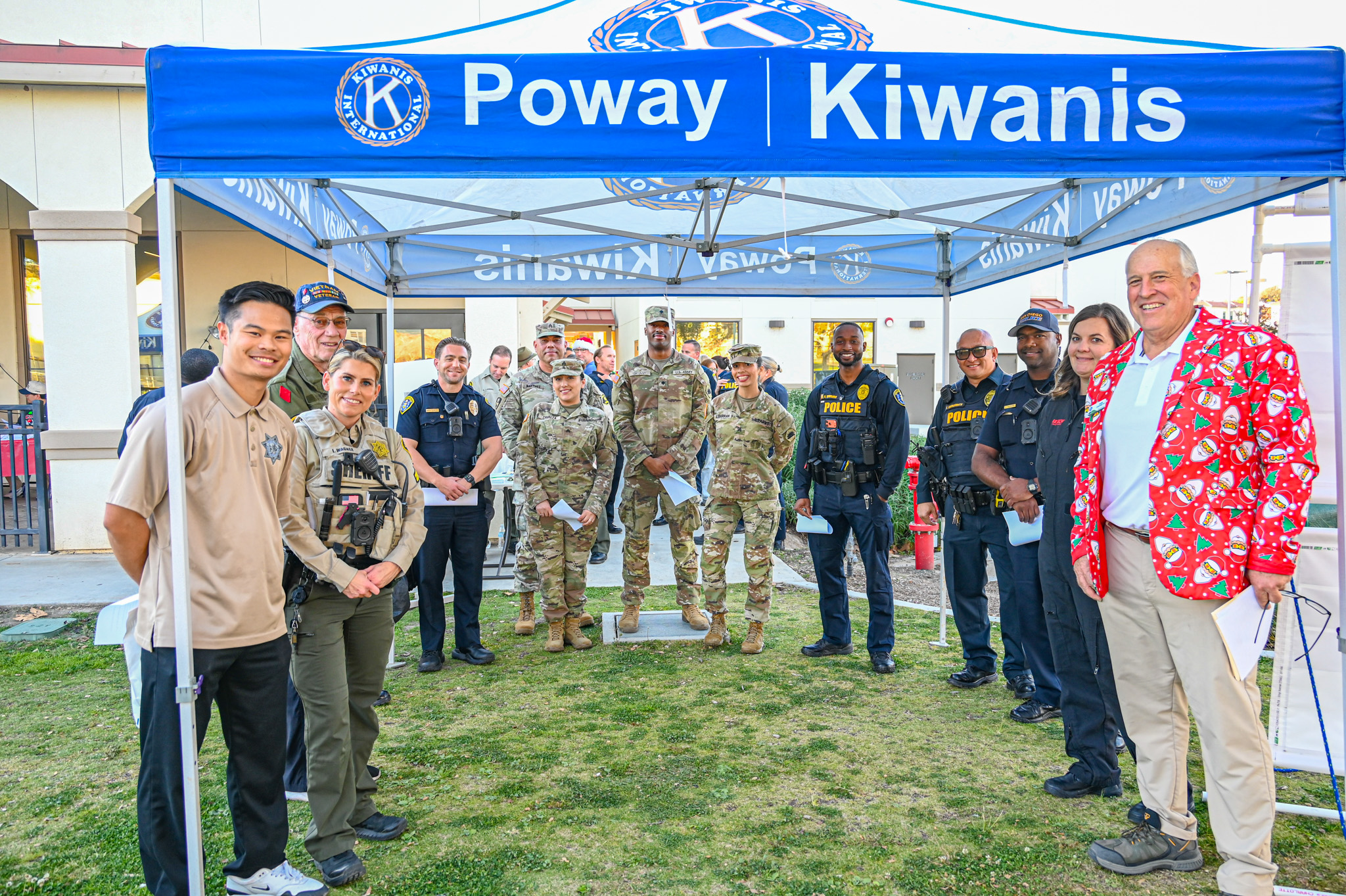 John Couvrette, far right in red jacket, provided the orientation...