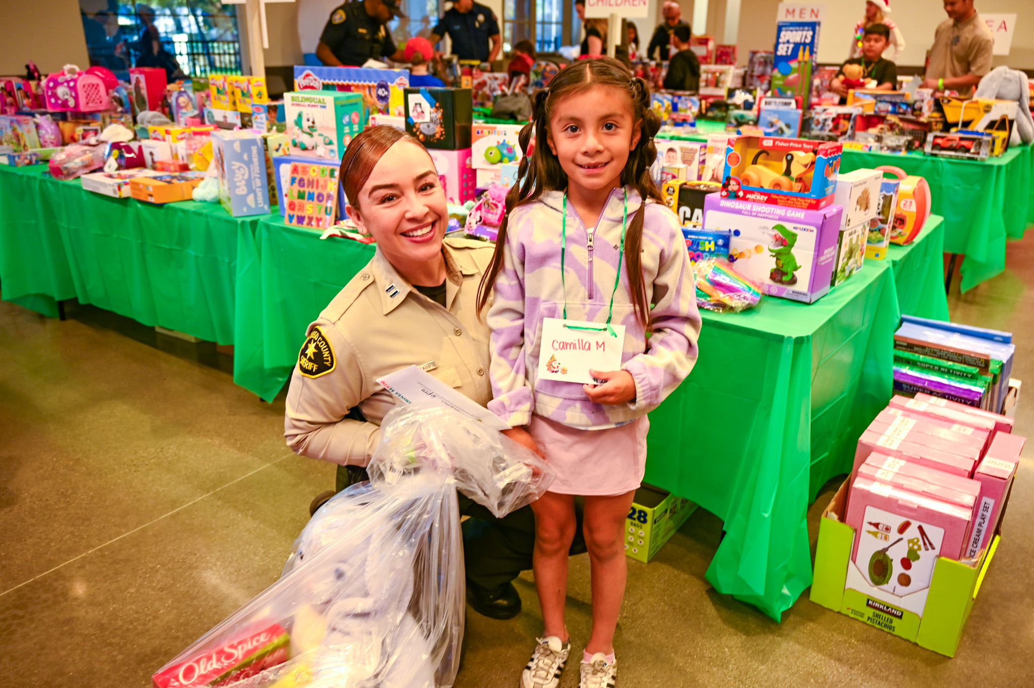 Camilla Martinez enjoys her shopping trip with Poway Sheriffâs Captain...