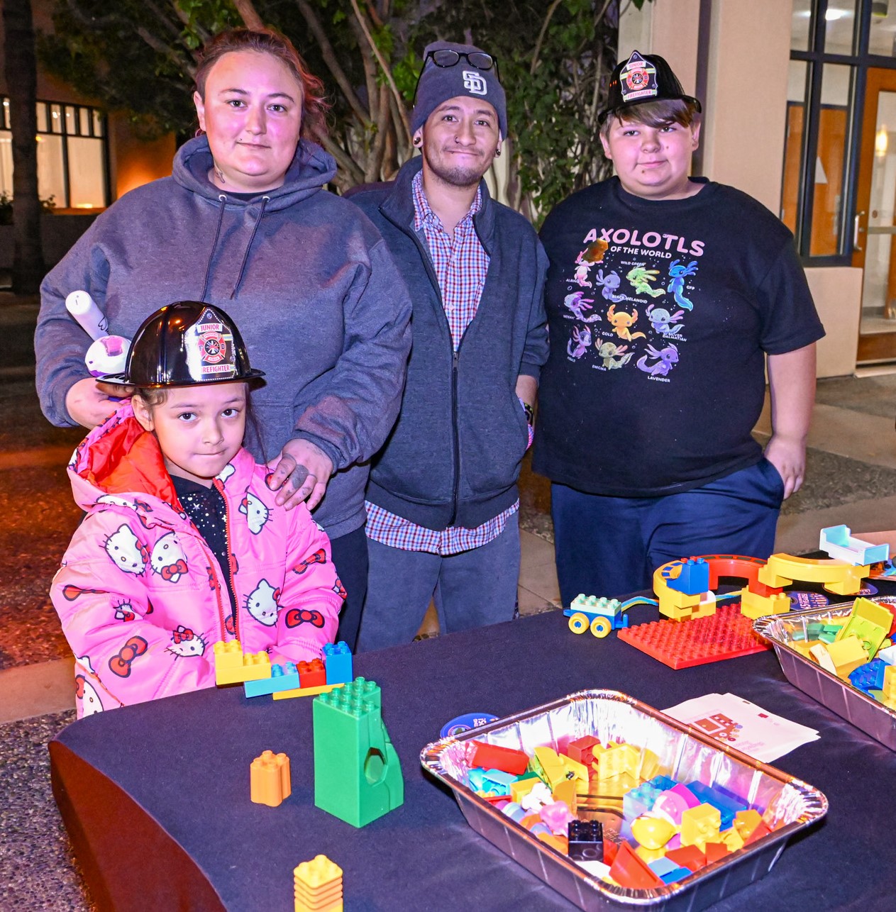 Celebration attendees Navaeh and Faith Vazcones along with Eric and...