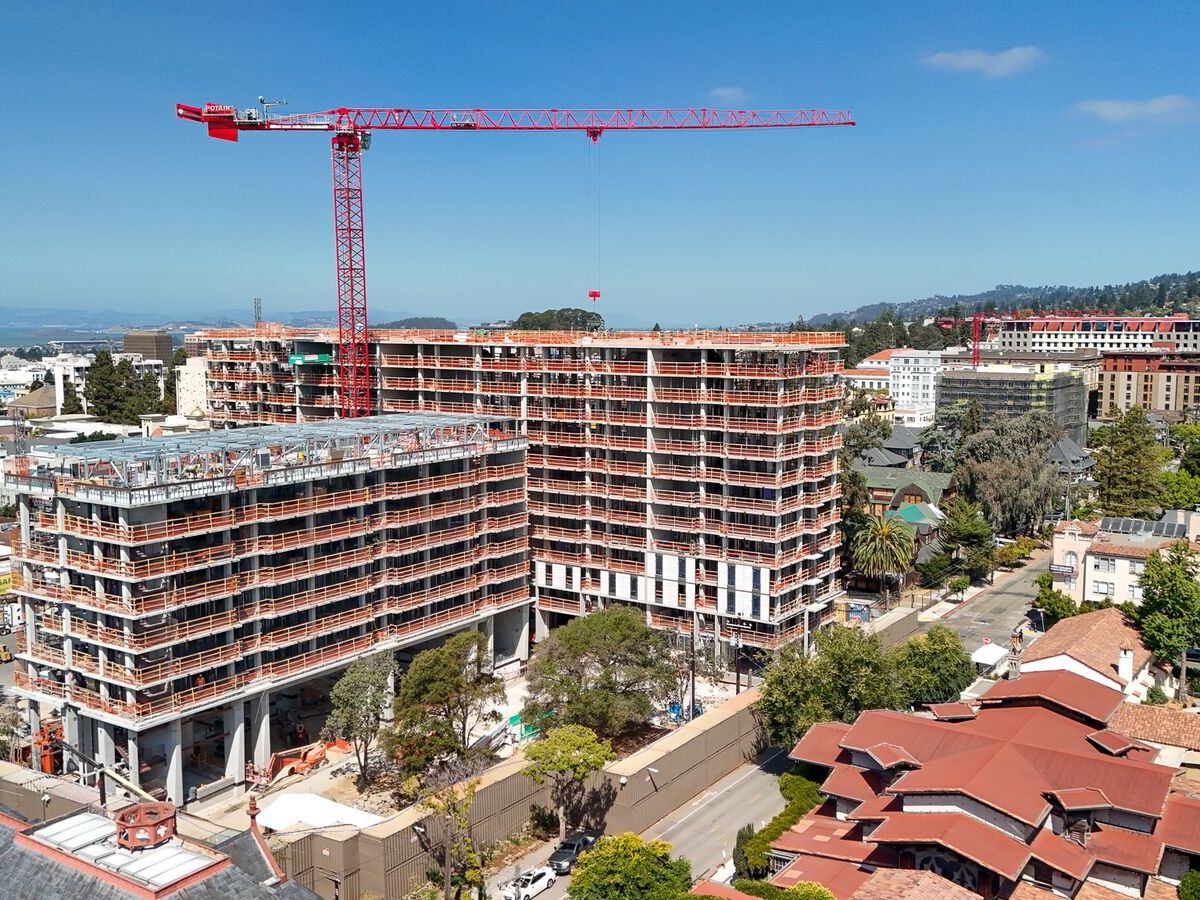 Photos: New student housing at People’s Park ‘tops out,’ giving sense of its scale