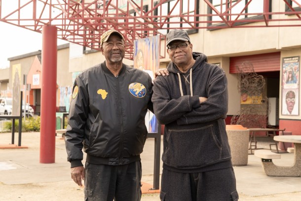 Florin Square owner Thomas Donaldson, left, and Aaron Boyce, executive director/marketing director for the Florin Square Community Development Corporation, the nonprofit that is a possible buyer of the development. Roberta Alvarado, OBSERVER