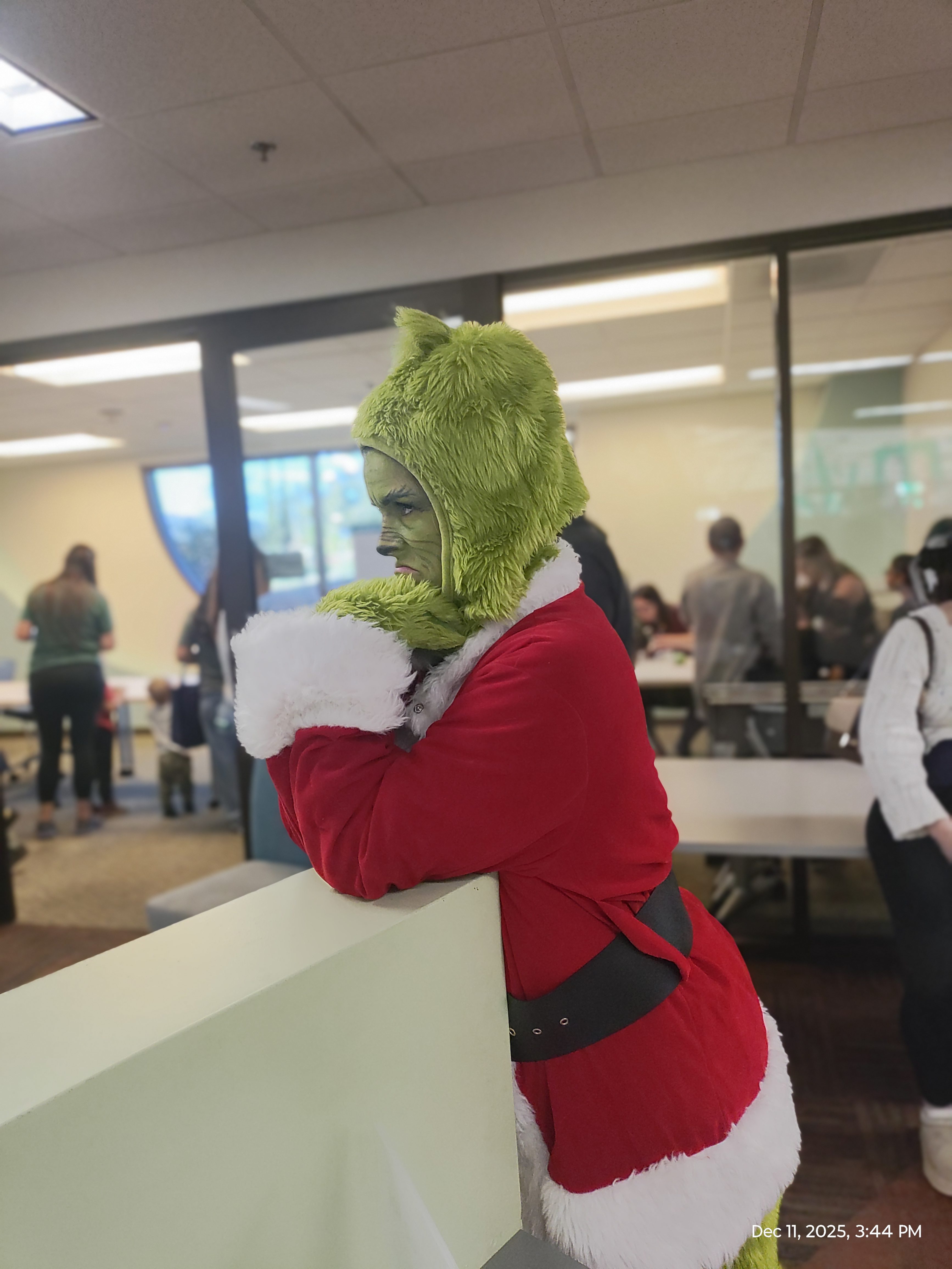 The Grinch is having a hard time avoiding the Christmas...