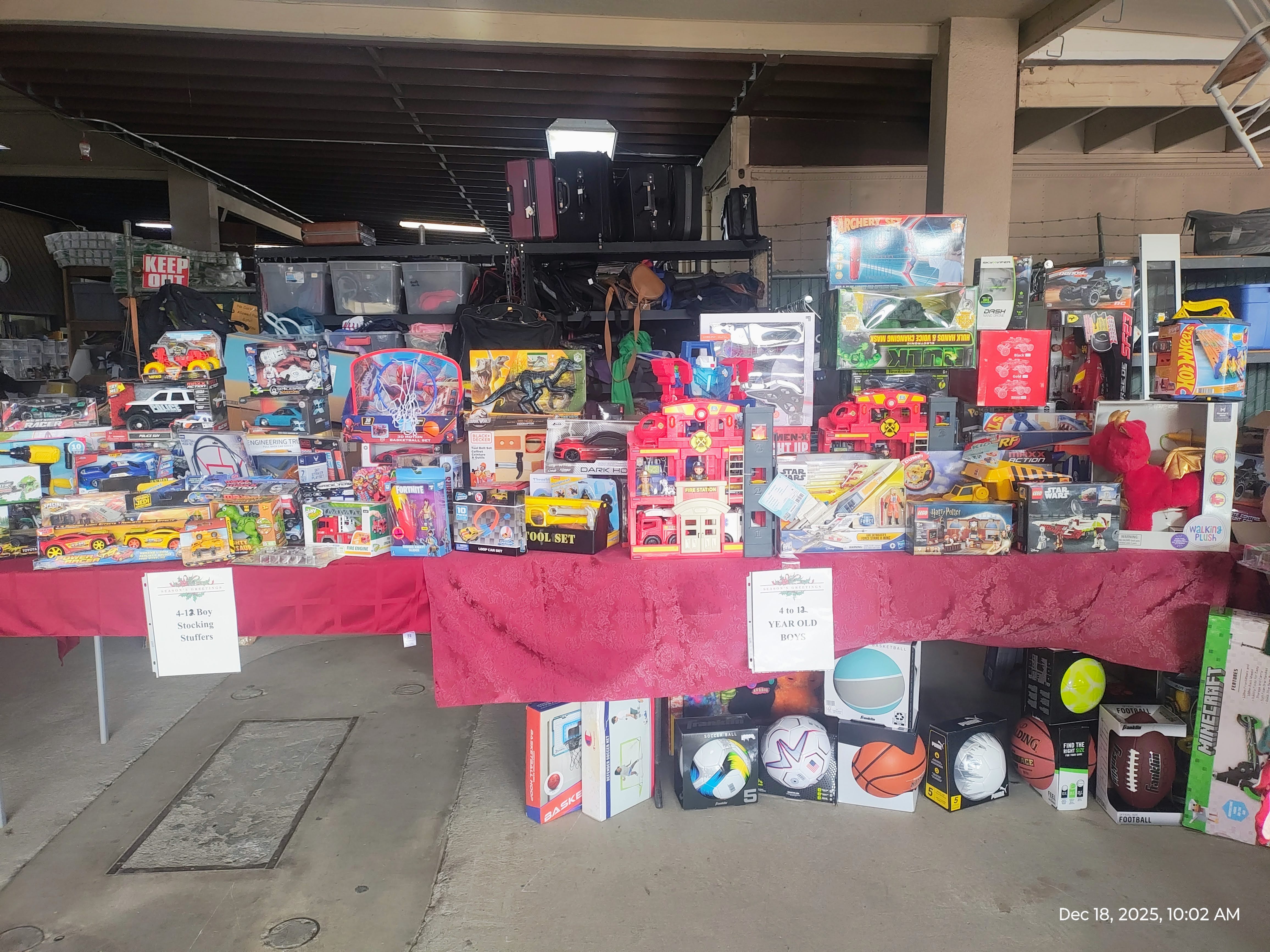 Another view of the toy, games and sports equipment available...