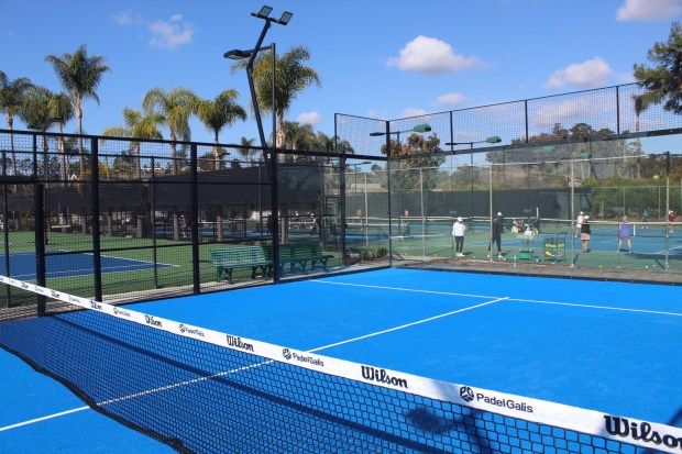 The new padel court at La Valle Coastal Club. (Karen Billing)